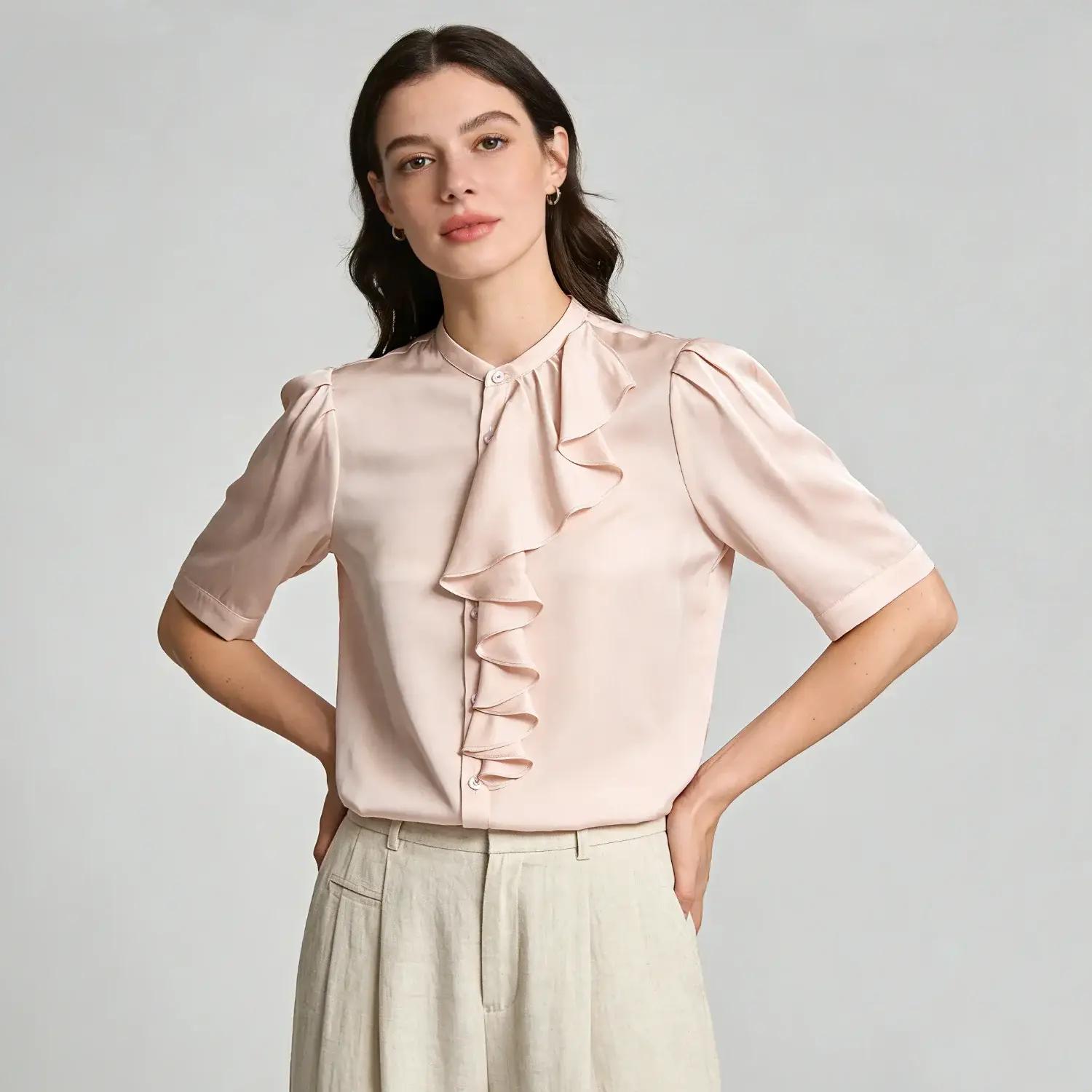 Summer Chic Silk Shirt for Women