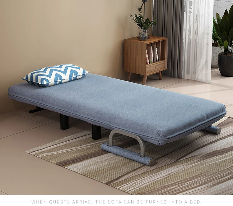 Folding sofa bed leisure recliner fabric breathable lazy sofa