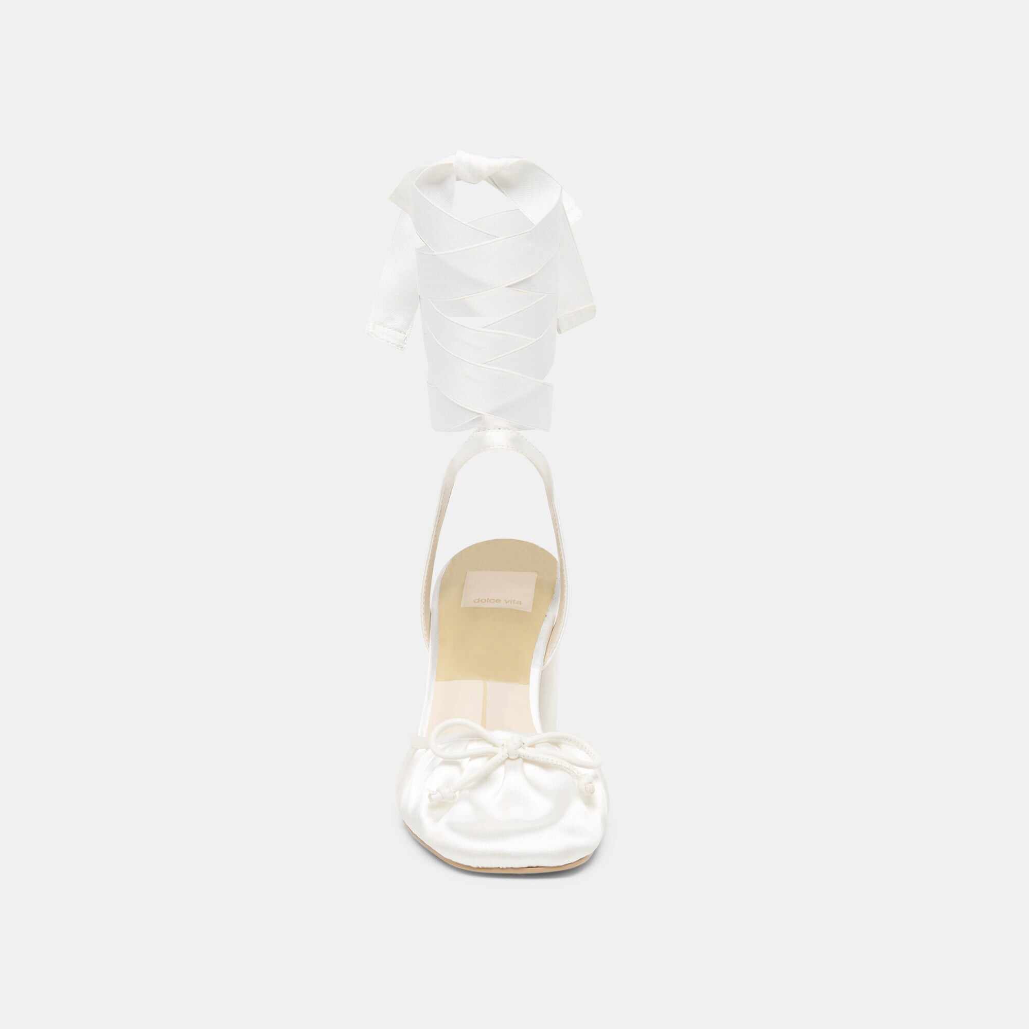 TISHA HEELS TRUE WHITE SATIN