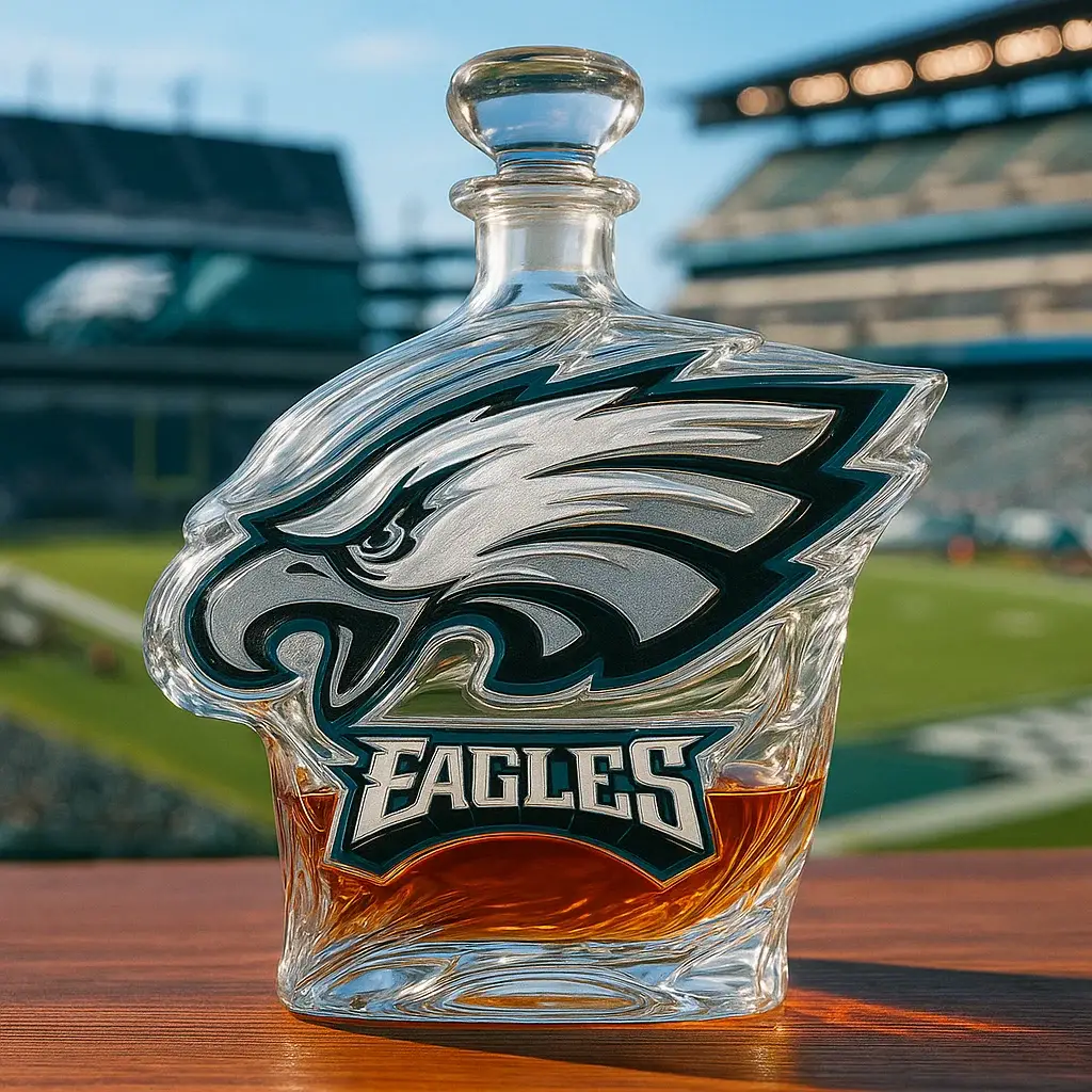 Philadelphia Eagles Logo Whisky Bottle