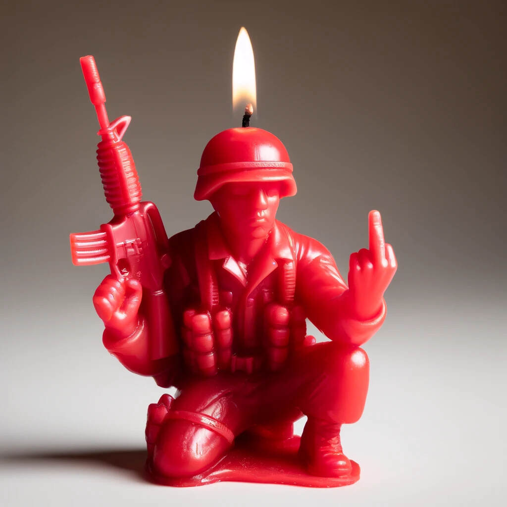 Funny Green Army Man Candles