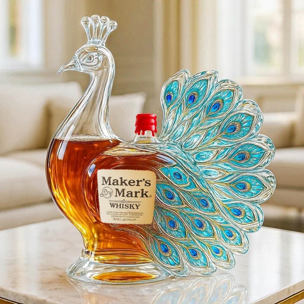 Peacock Whiskey Bottle