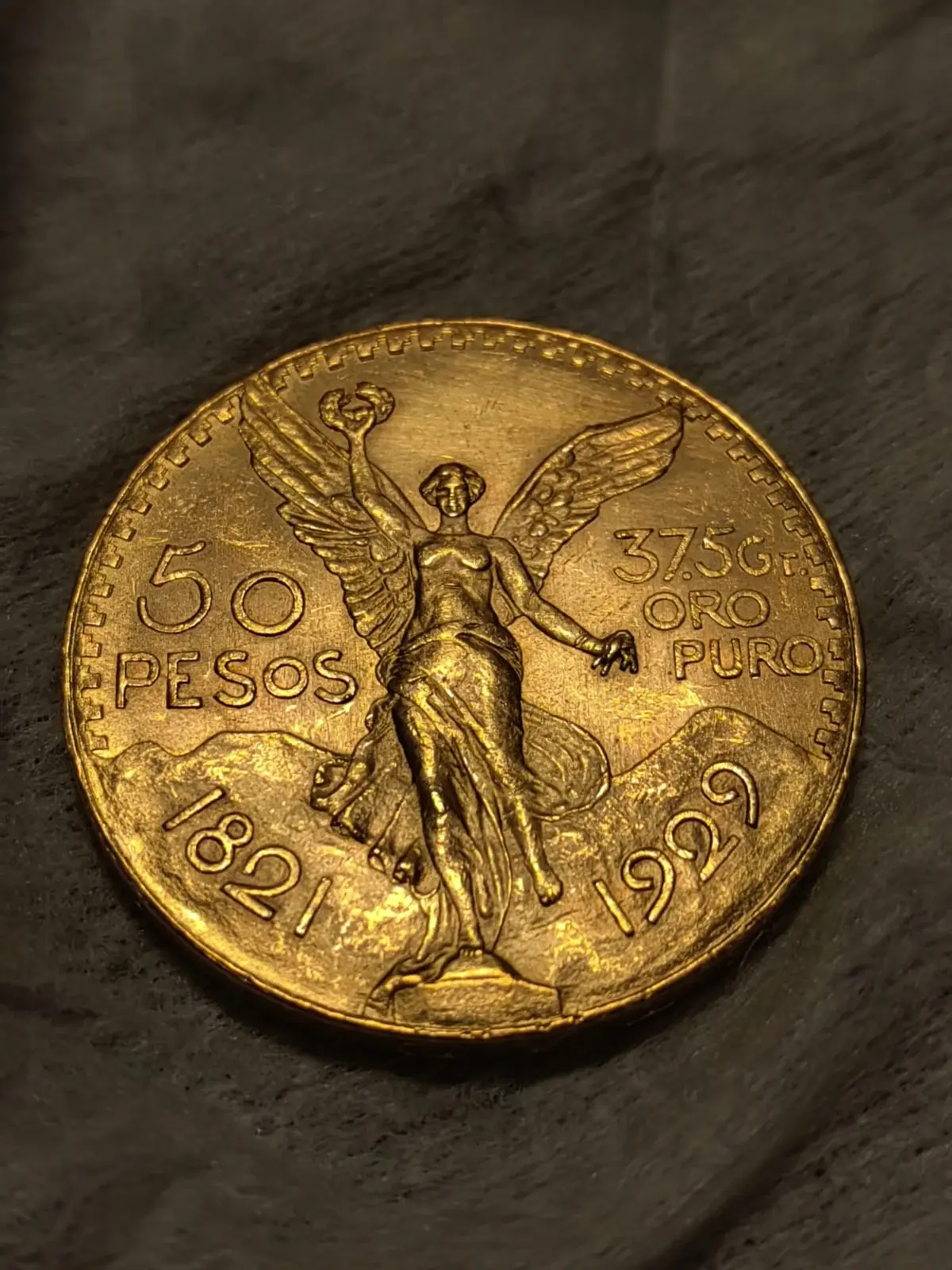 1821 & 1929 Mexican 50 Pesos Gold Coins