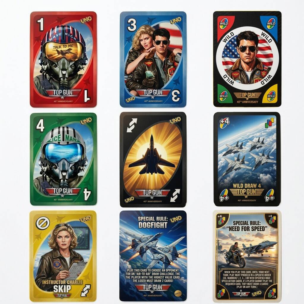 UNO Top Gun 40th Anniversary Card Game