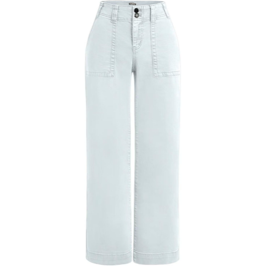 ⚡SPRING SALE⚡- Double Button Mid Waist Straight Leg Pants