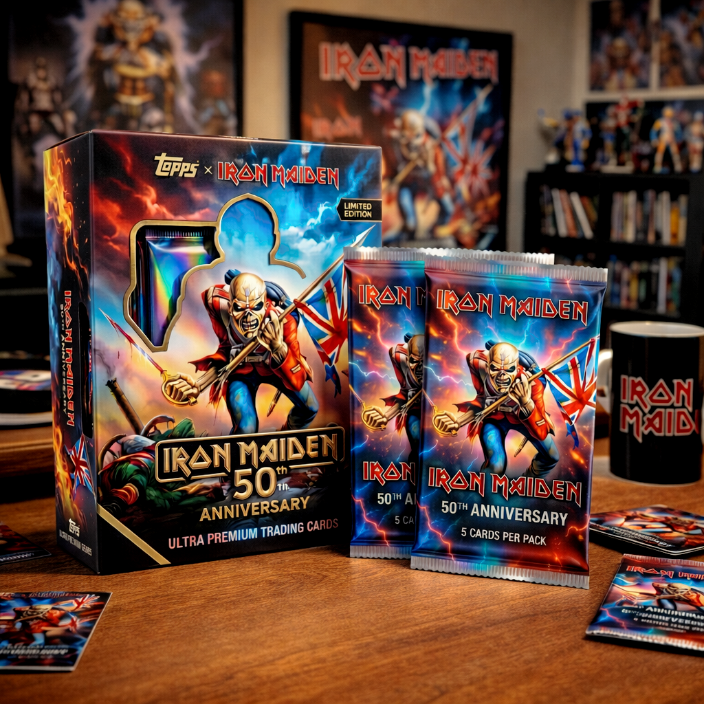Iron Maiden Eddie 50 Years of Metal Limited Trading Card Box Holographic Rare Edition