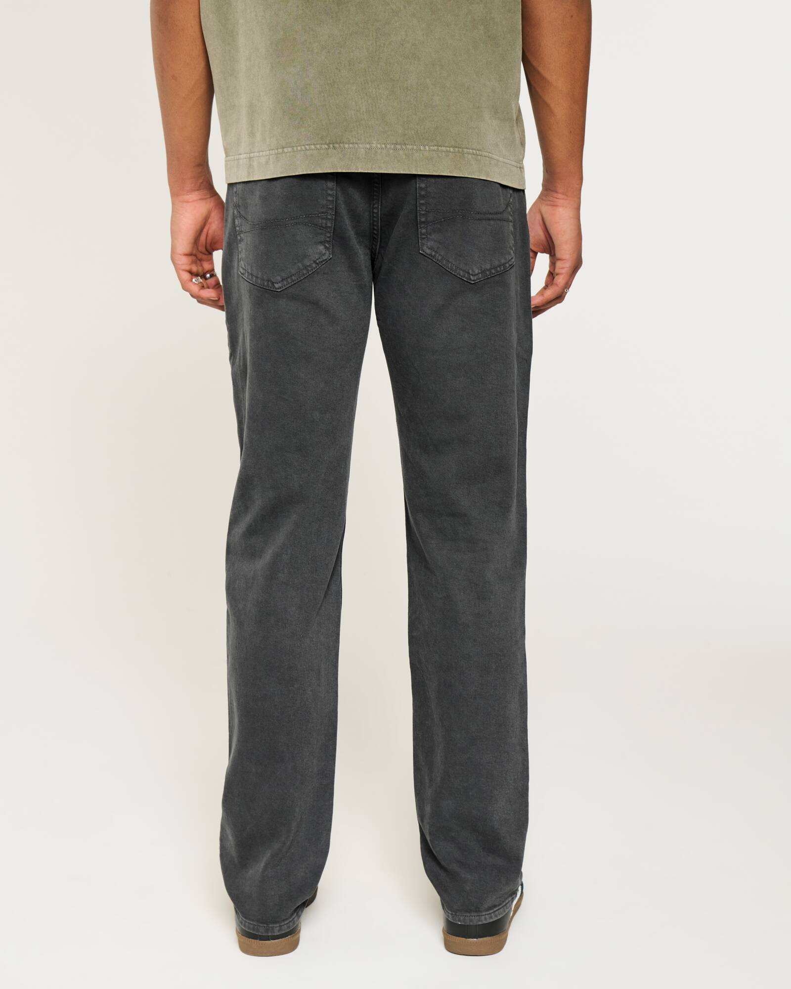 Black No Fade Slim Straight Jeans