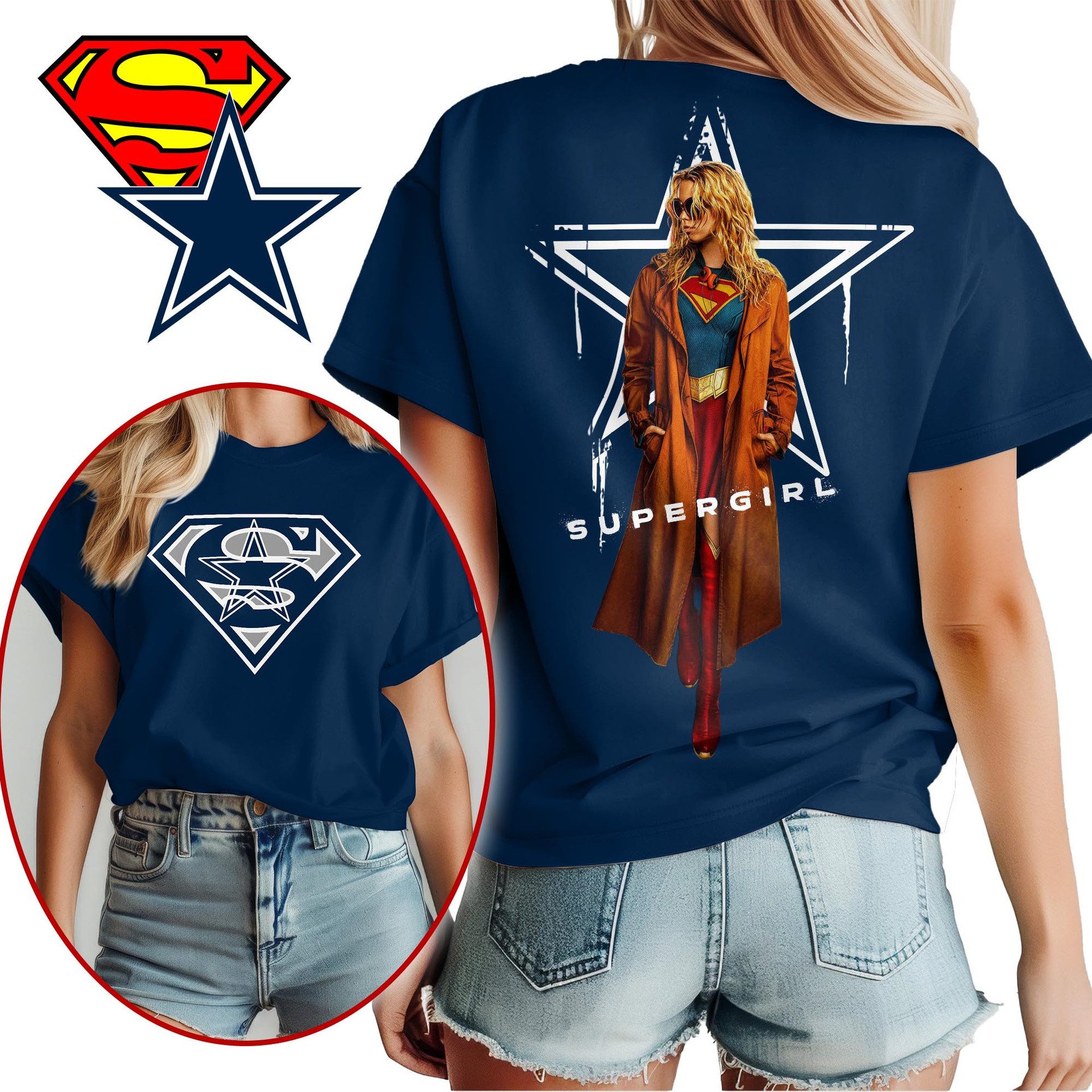 Dallas Cowboys | Premium NFL x Supergirl T-shirt MM
