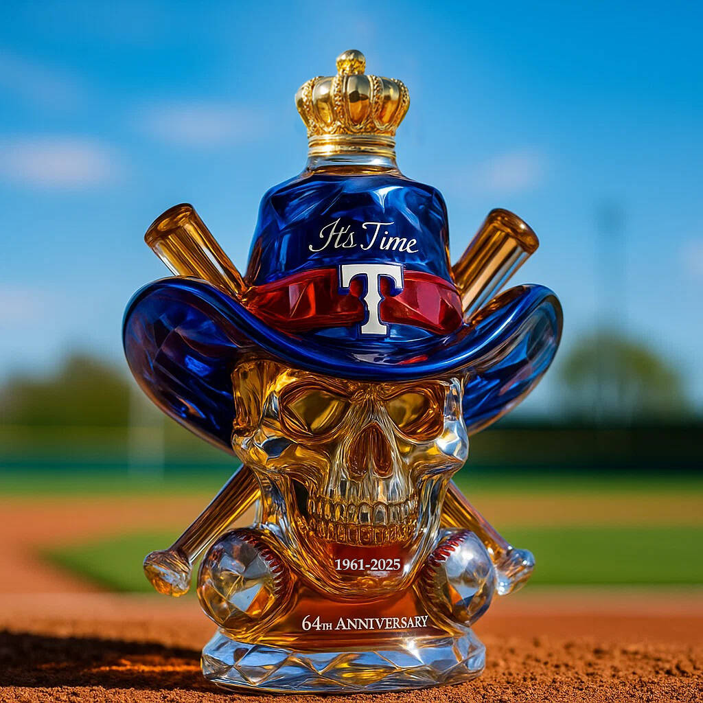 Texas Rangers 64 Anniversary Whisky Bottle