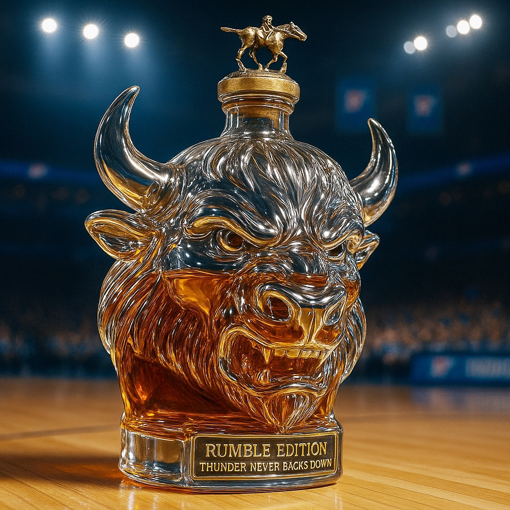 Rumble the Bison Whiskey Bottle