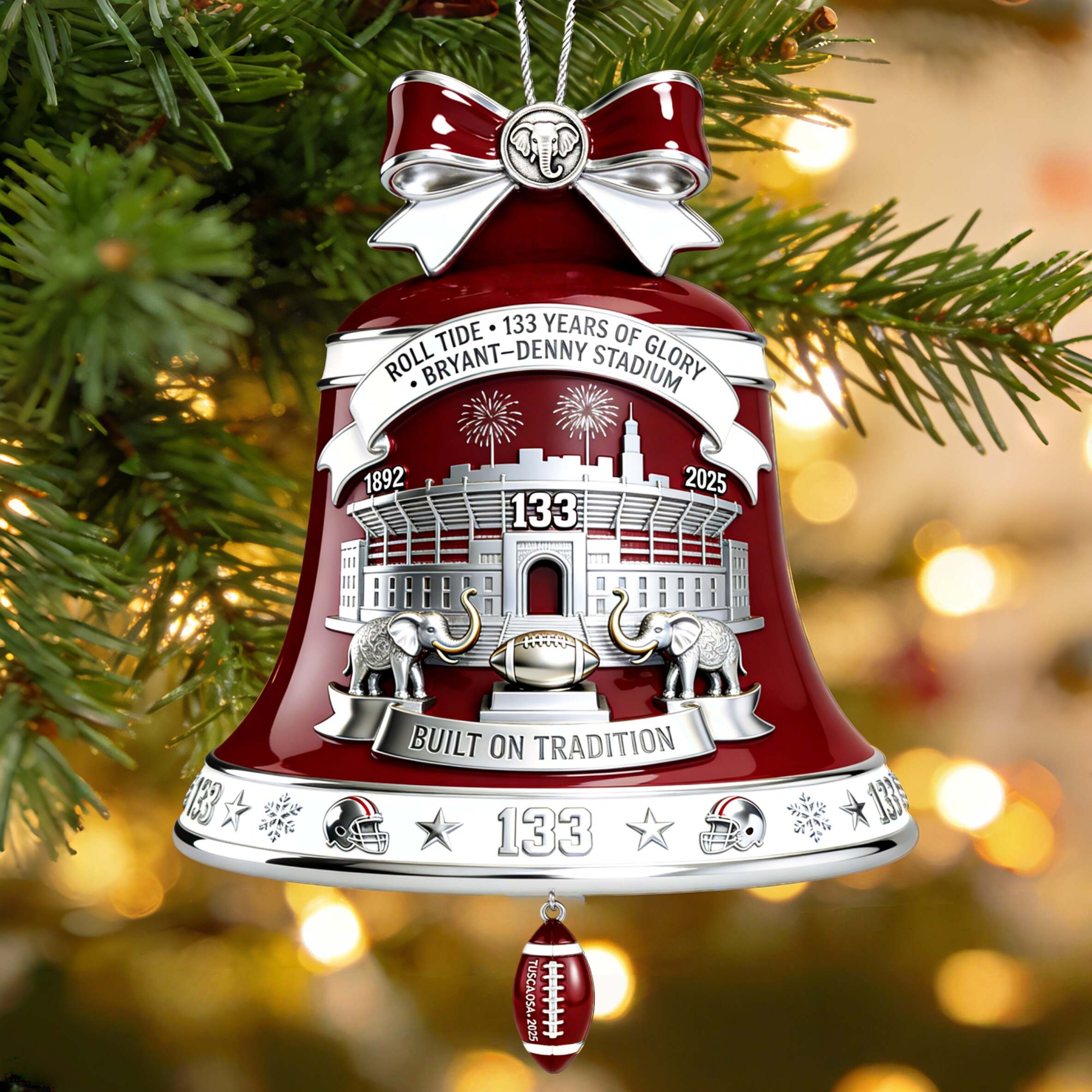 133rd Anniversary Bryant–Denny Stadium Bell Ornament
