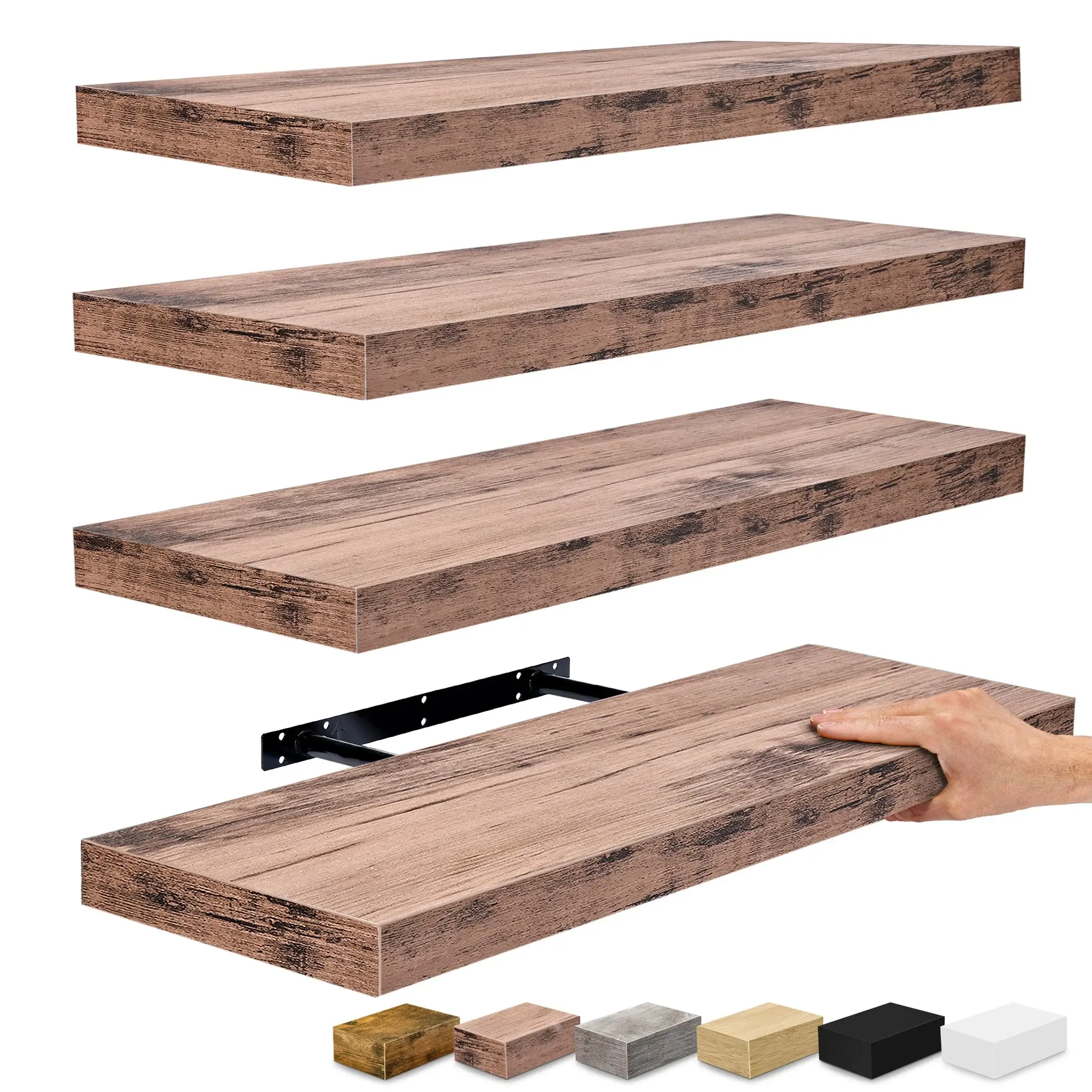 Sorbus Floating Wall Shelves Wall Mounted (4 Pack)