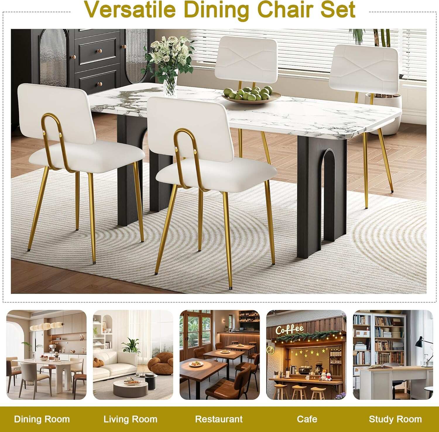 VECELO Dining Chairs Set of 2
