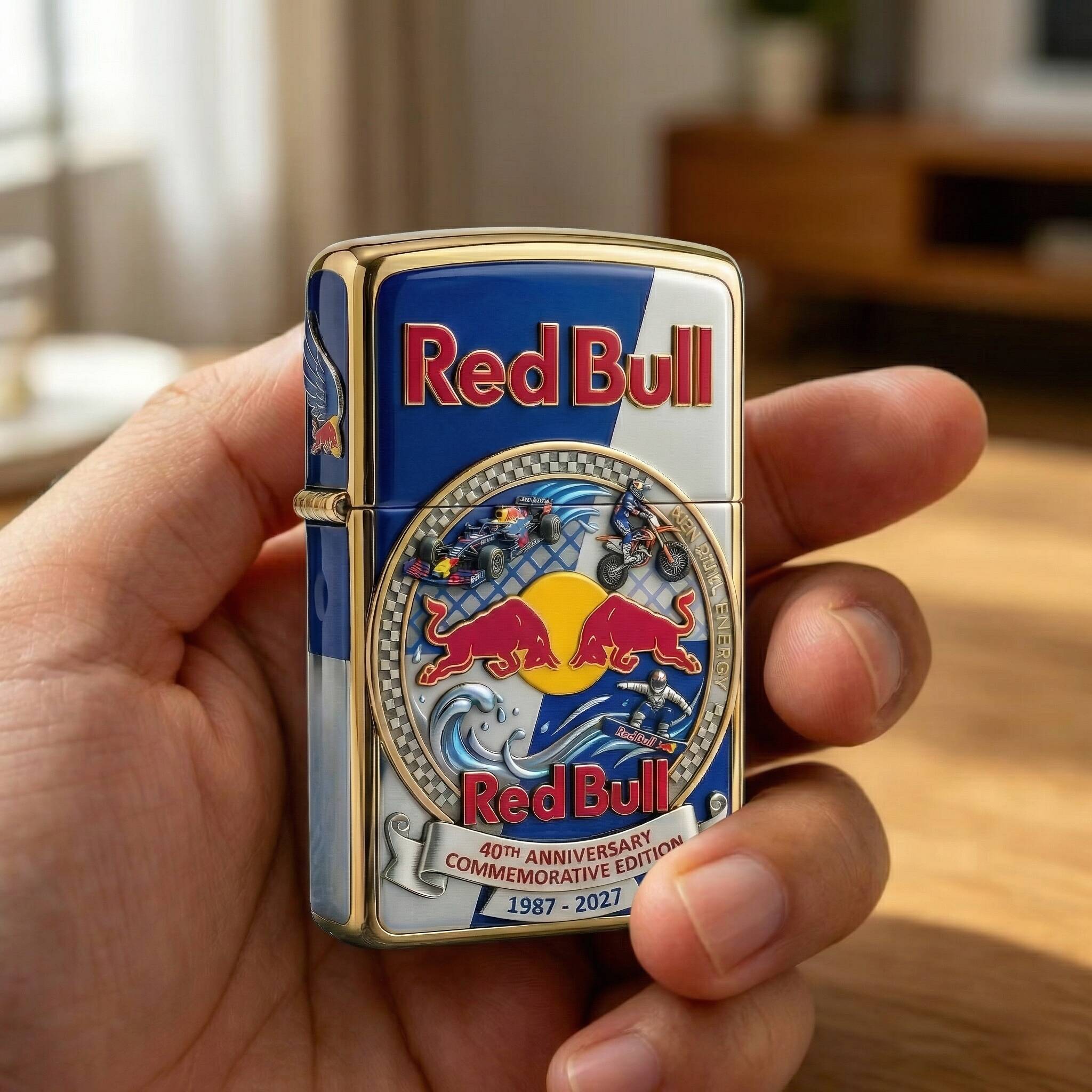 🐂 Red Bull 40th Anniversary: Ignite Your Legacy – Limited Zippo 🔥