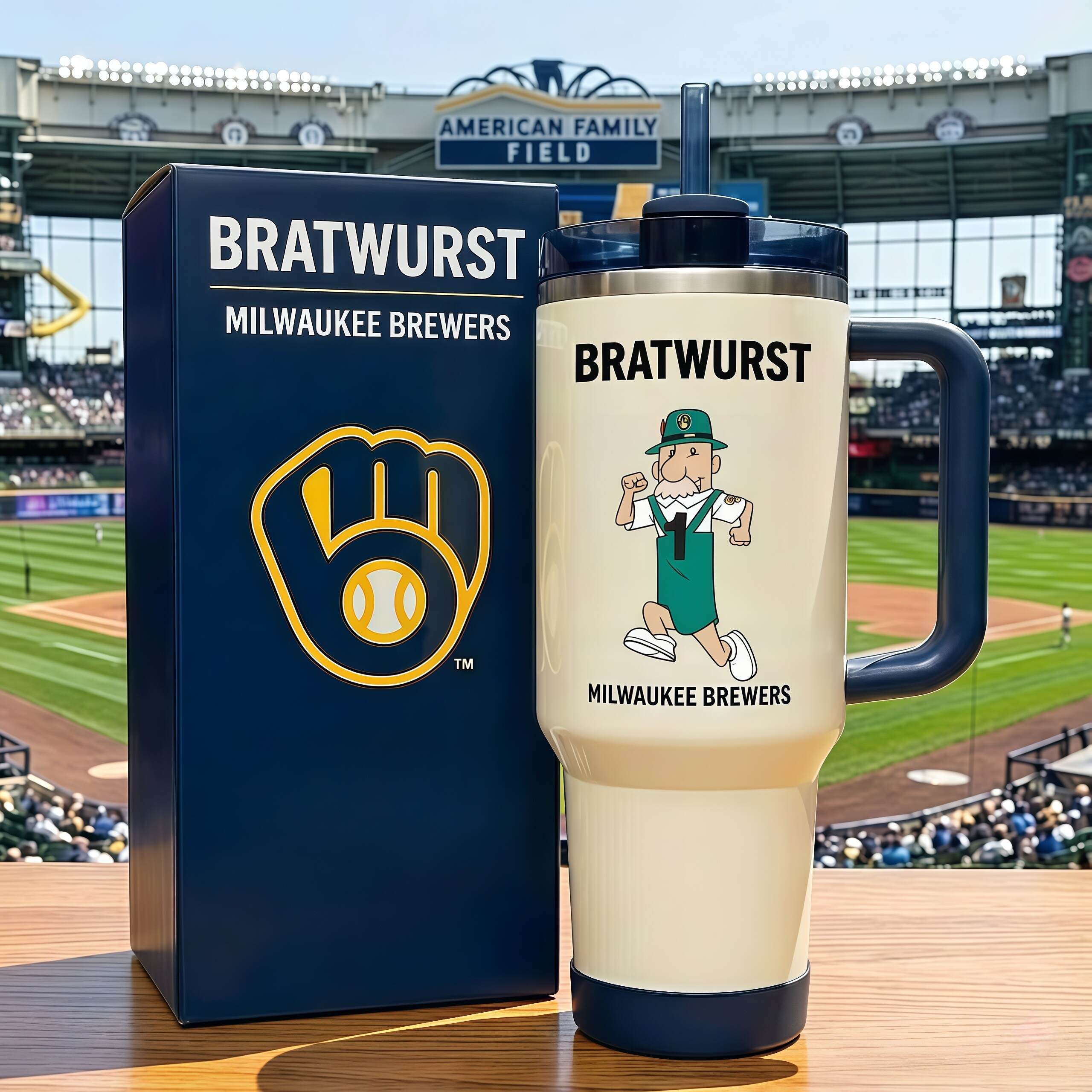 Milwaukee Brewers Sausage Series Collector Edition Stanley Tumbler