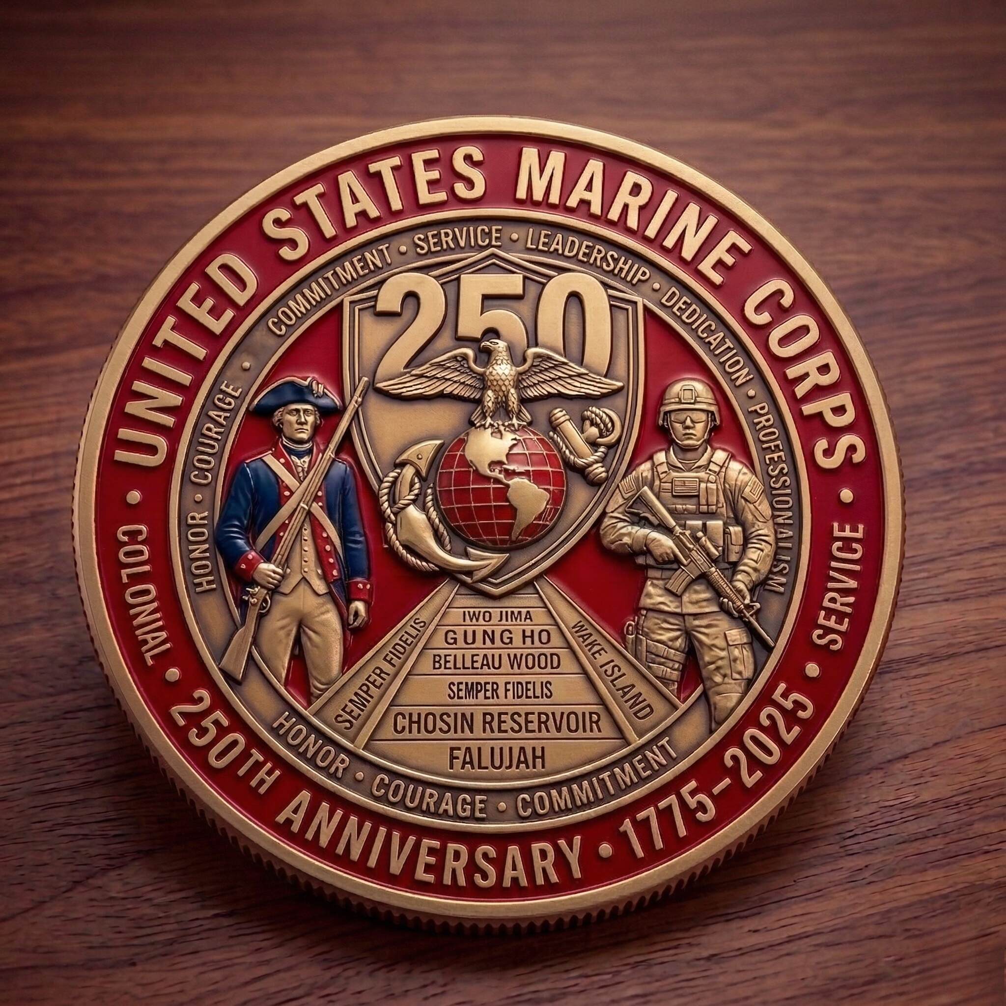United States Marine Corps 250th Anniversary Collector Coin