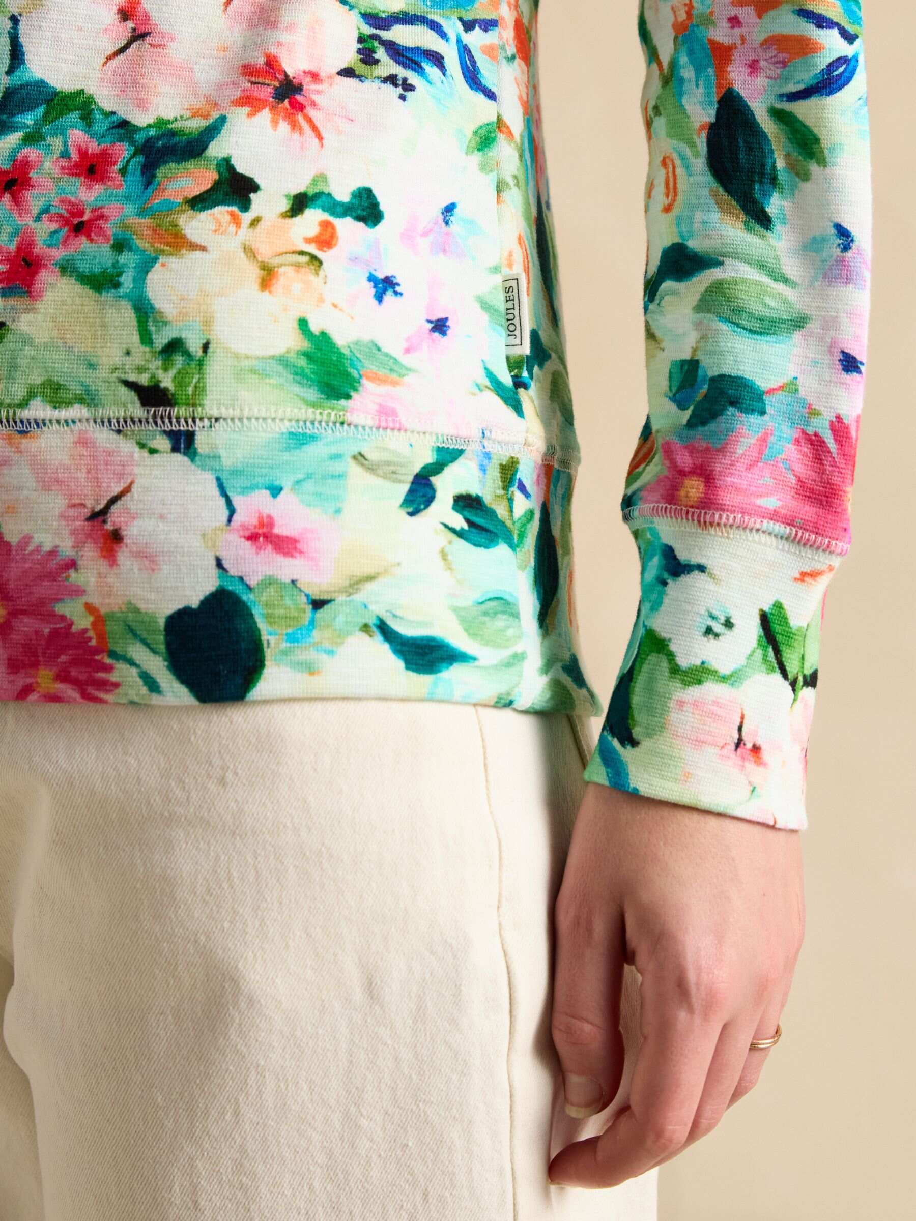 Marlston Floral Cotton Rich Slim Fit Hoodie
