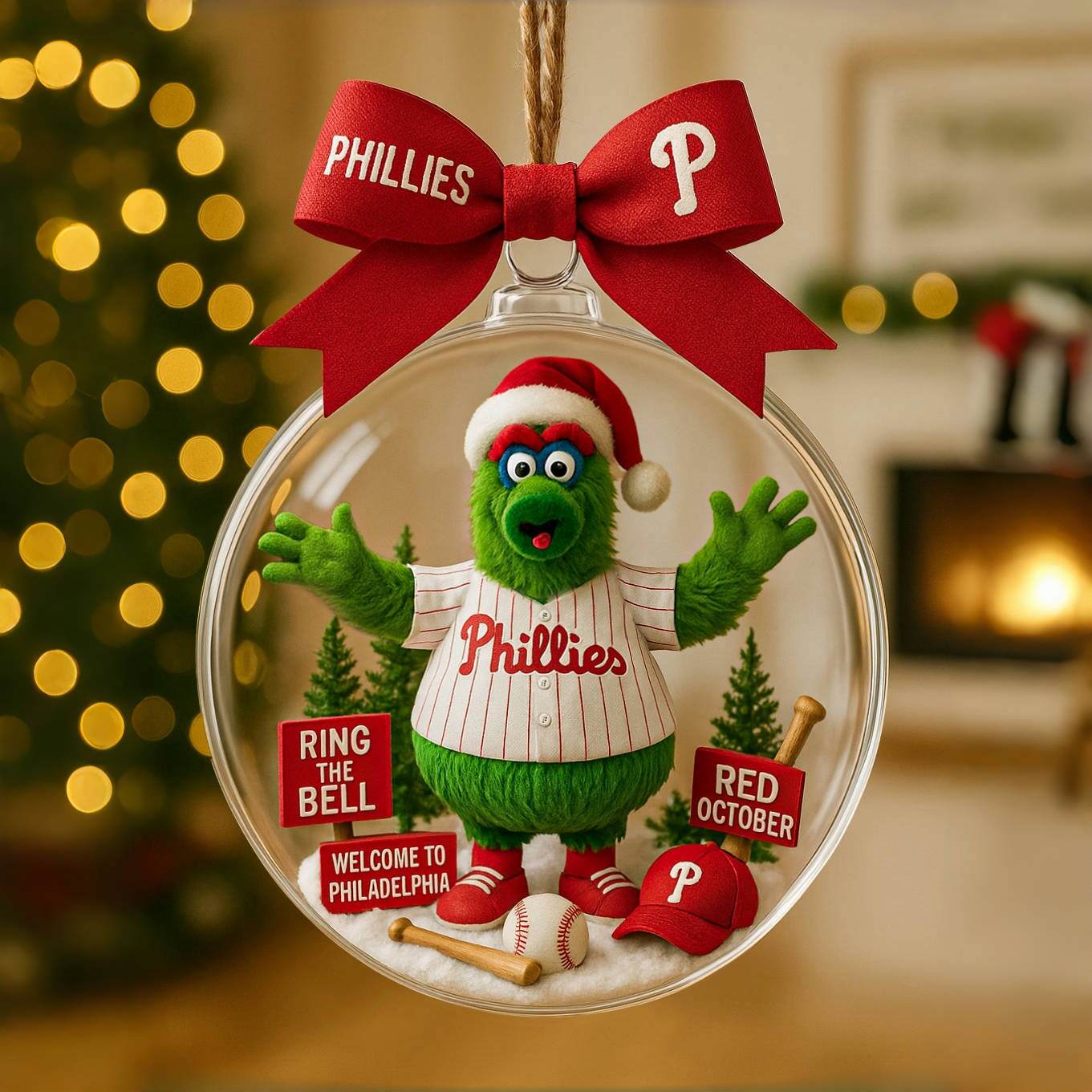 Philadelphia Phillies Snow Globe Ornament
