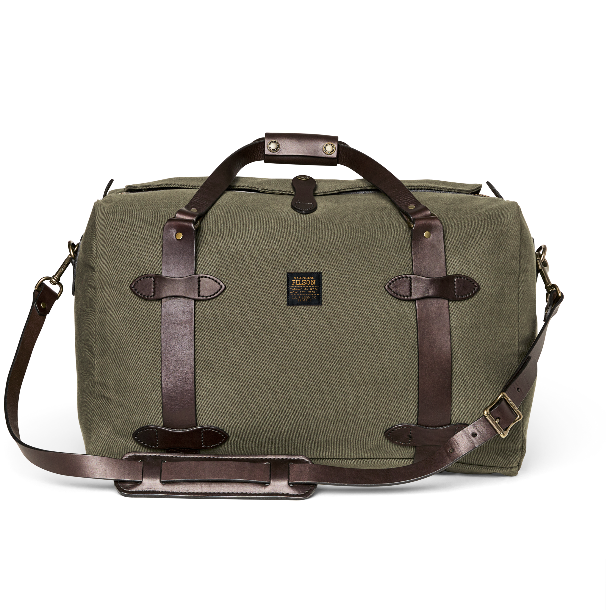 Medium Rugged Twill Duffle Bag - Otter Green