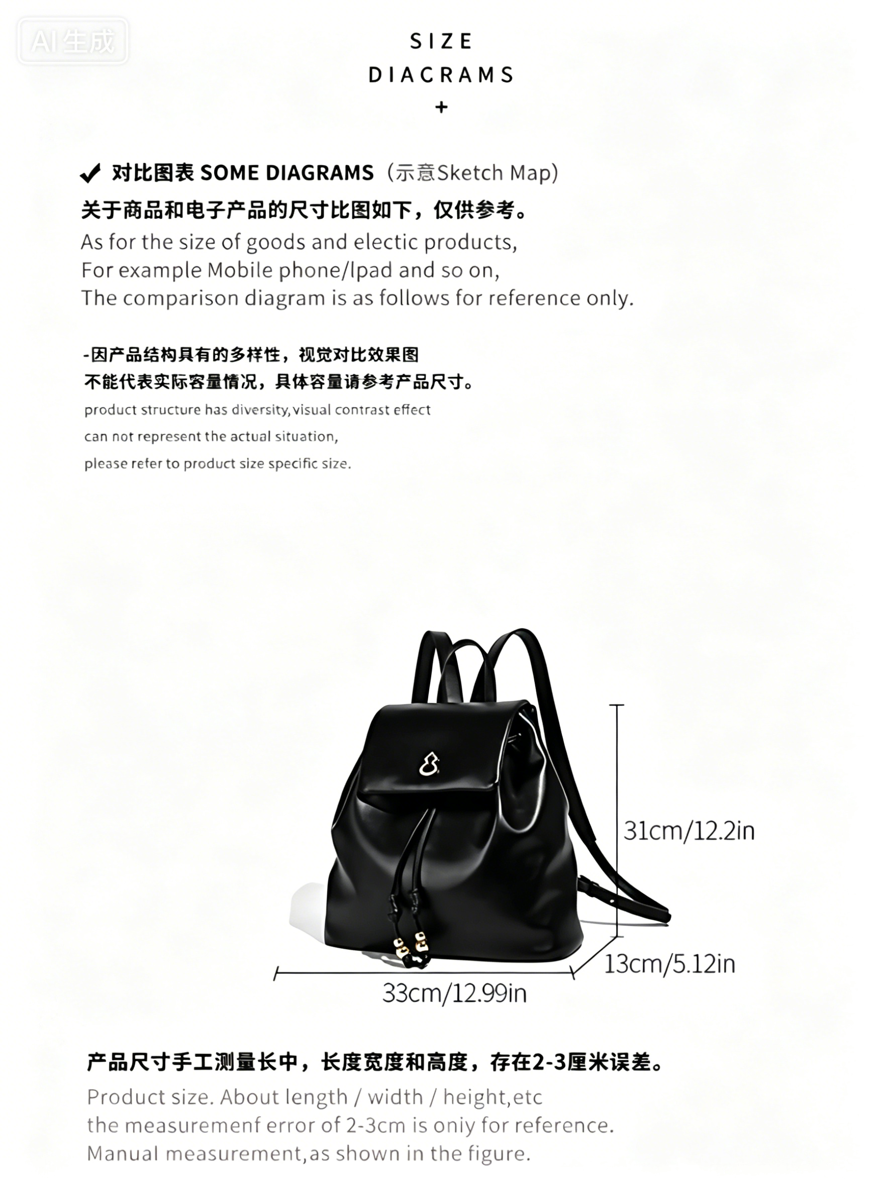 Fashionable women handbag with cowhide leather