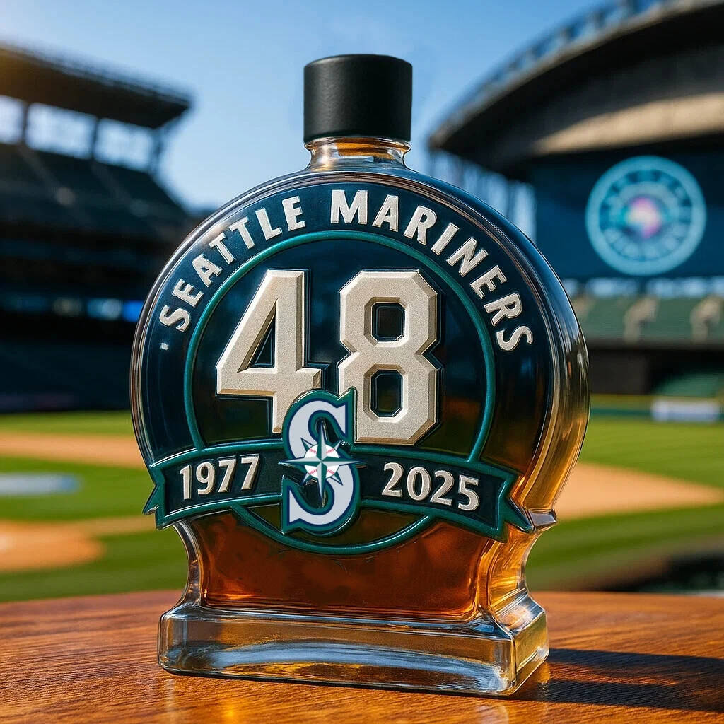 Seattle Mariners Seattle Mariners whiskey bottle whiskey bottle
