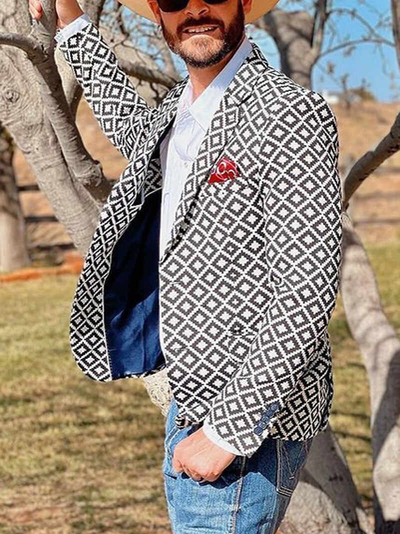 Men's Classic Geometry Sport Coat