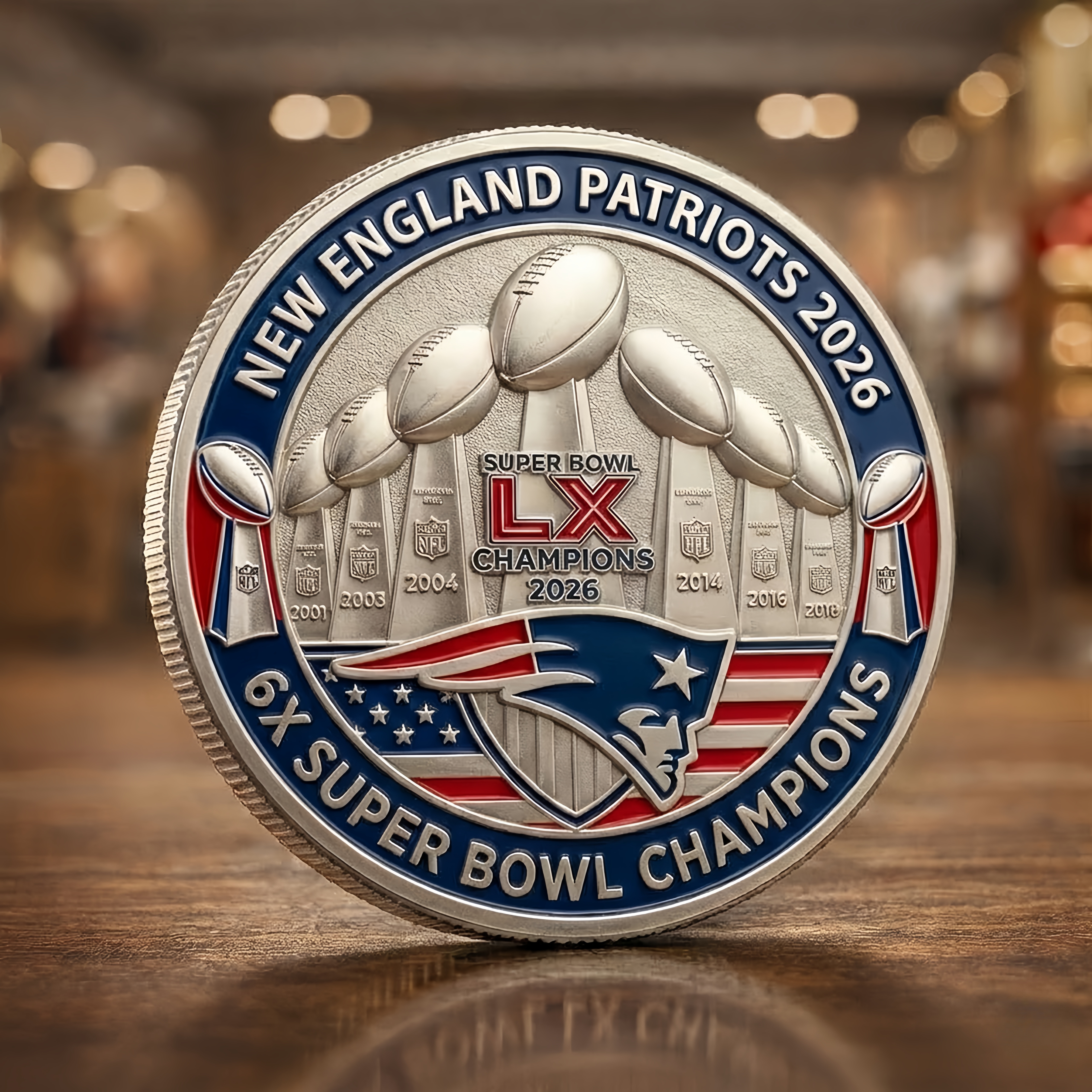New England Patriots 2026 Super Bowl Championship Coin