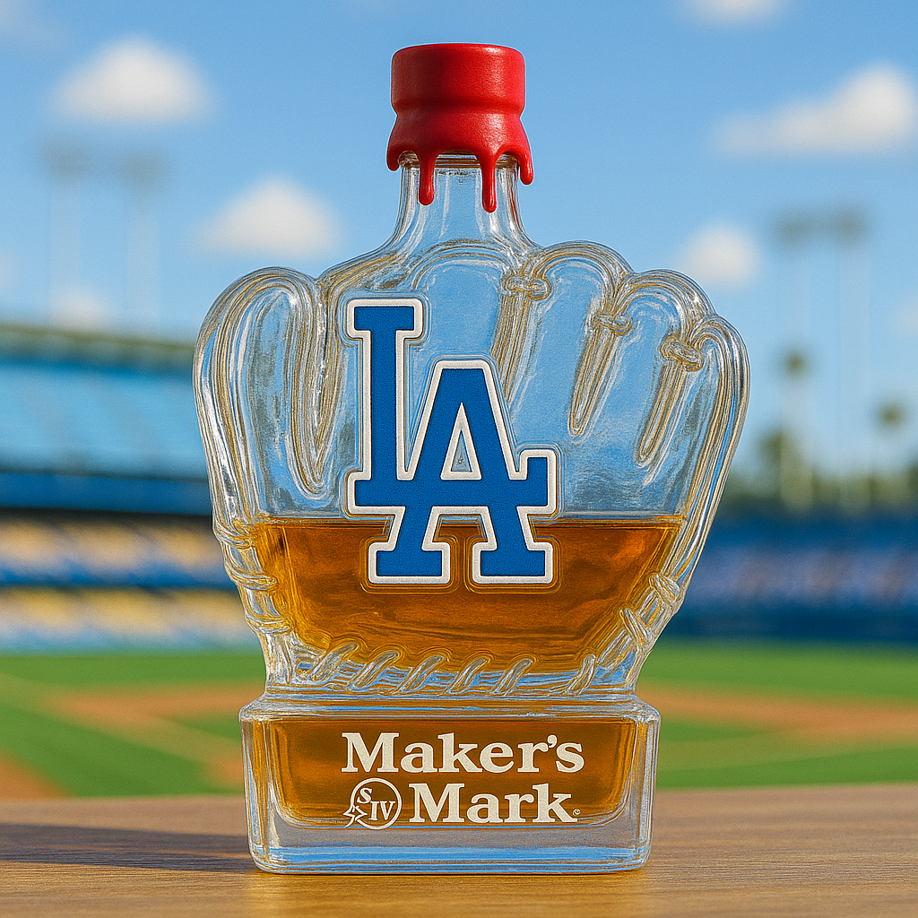 Dodgers Glove Whiskey Bottle