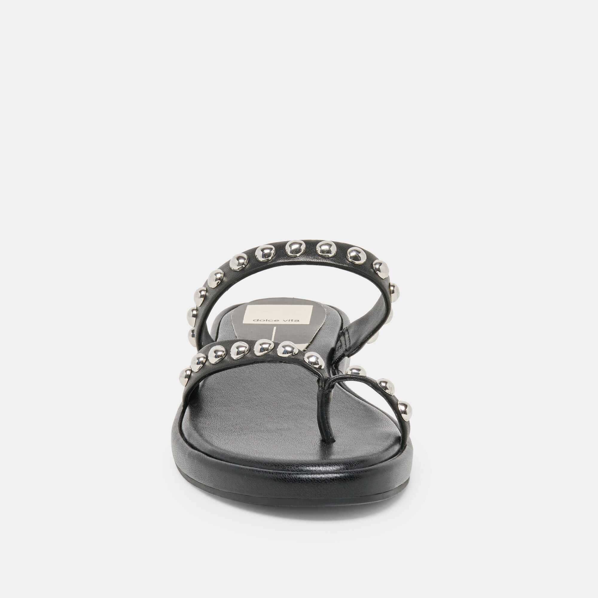 AMARY STUD SANDALS BLACK LEATHER