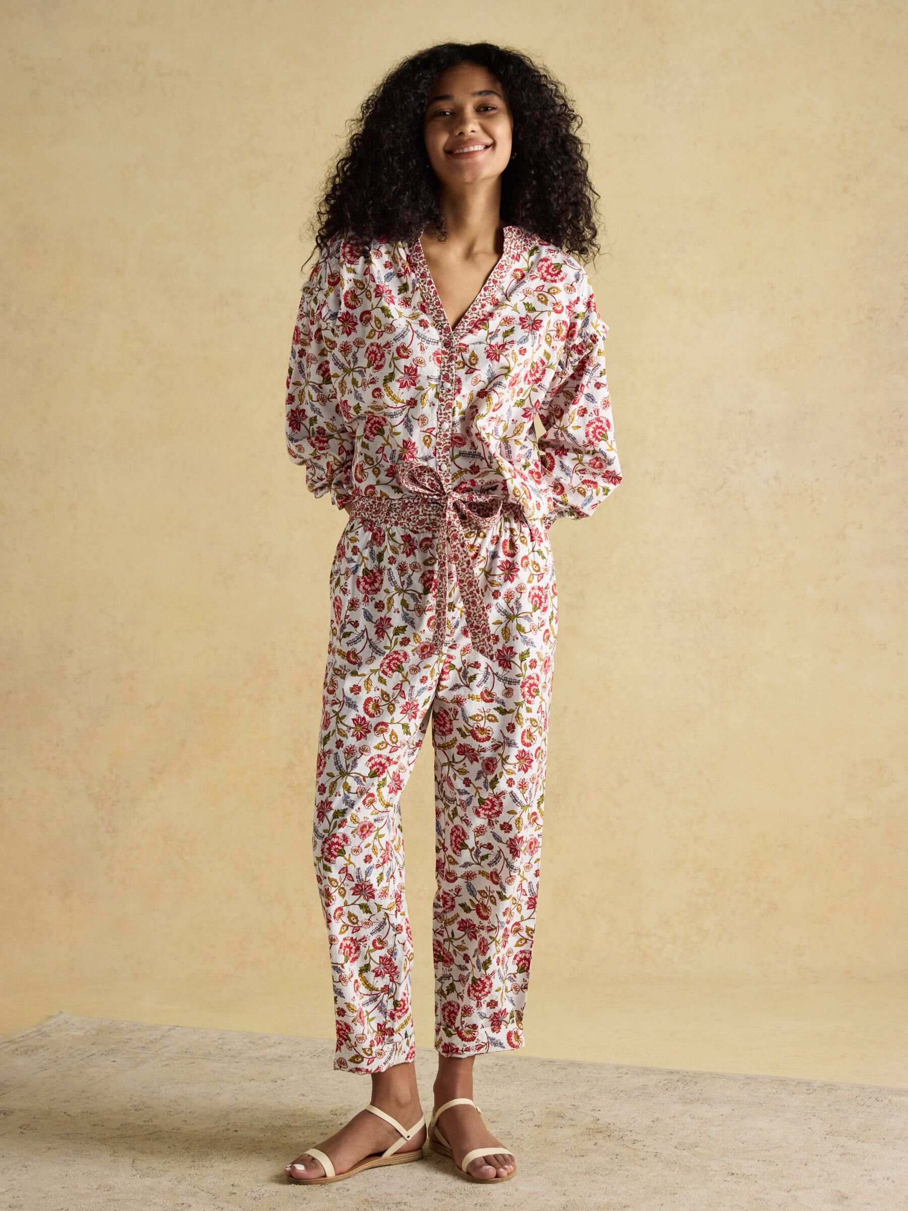 Multi Tie Waist Pull On Trousers