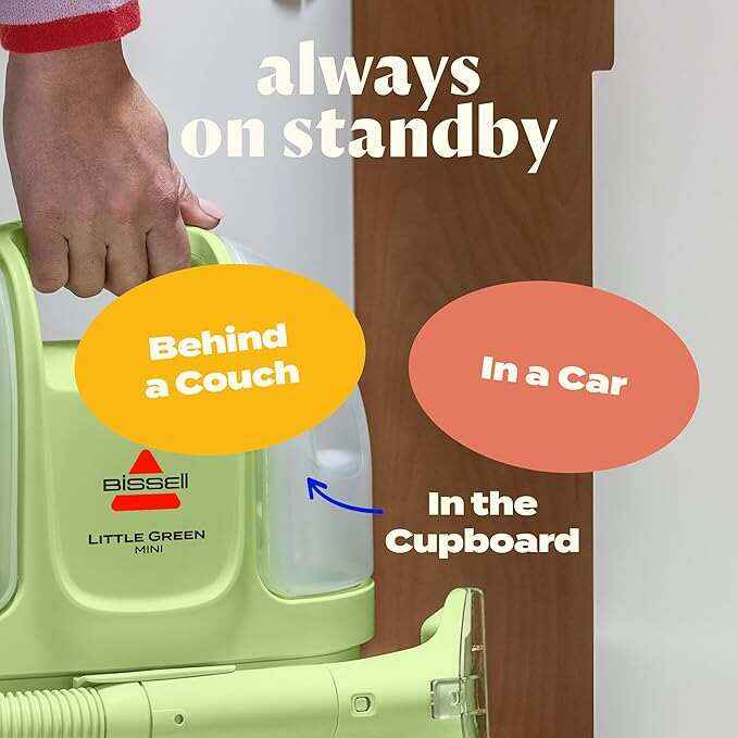 【Flash Sale】Little Green Mini Portable Carpet and Upholstery Deep Cleaner, Car/Auto Detailer, with HydroRinse Self-Cleaning Tool and 4