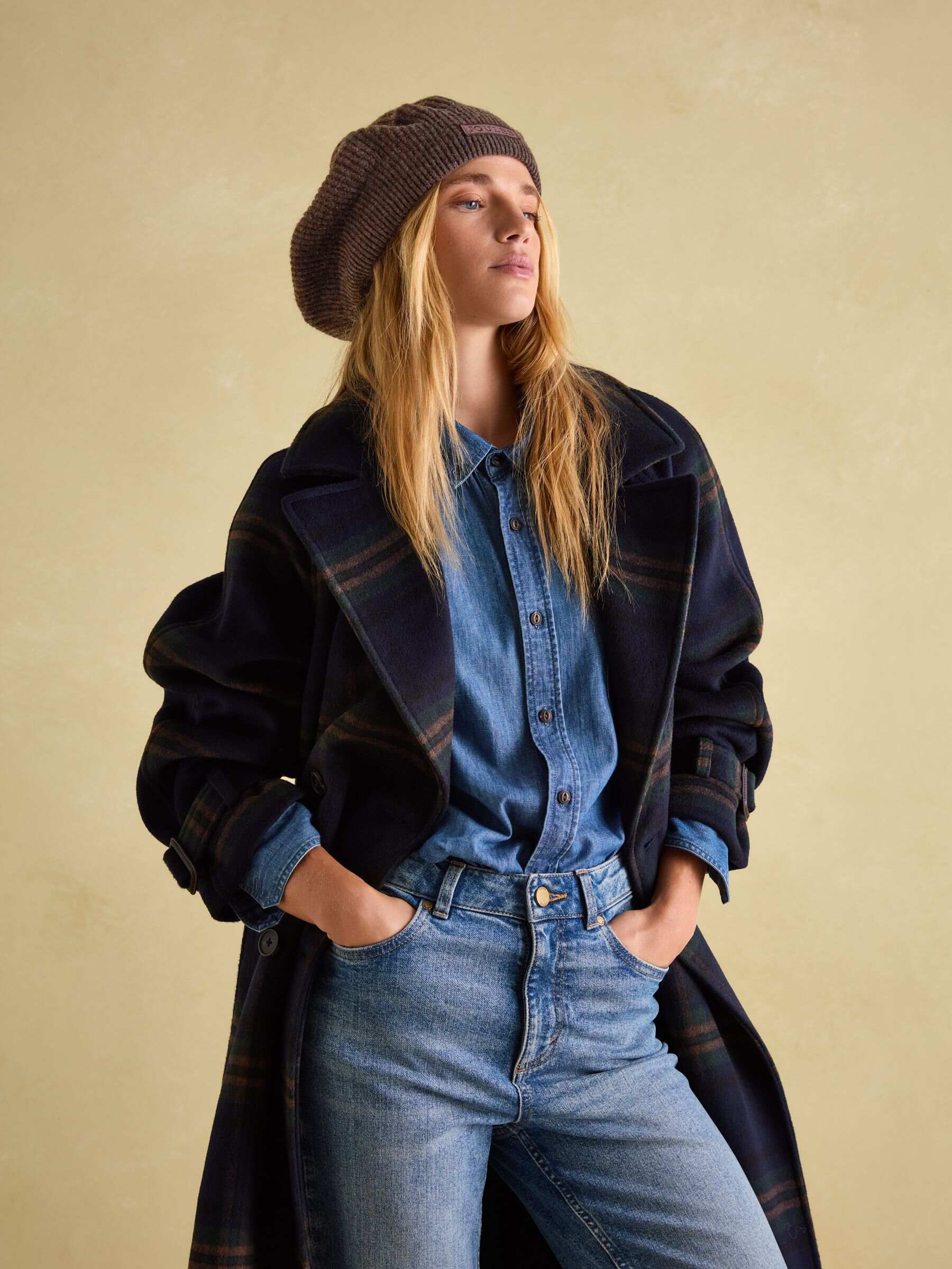Joelle Brown Knitted Beret