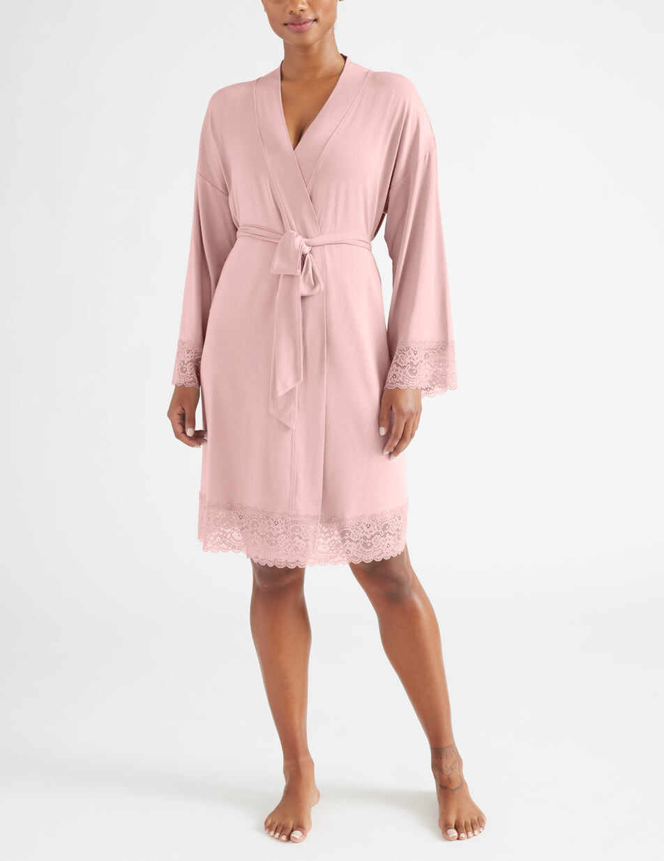 Lace Trim Robe