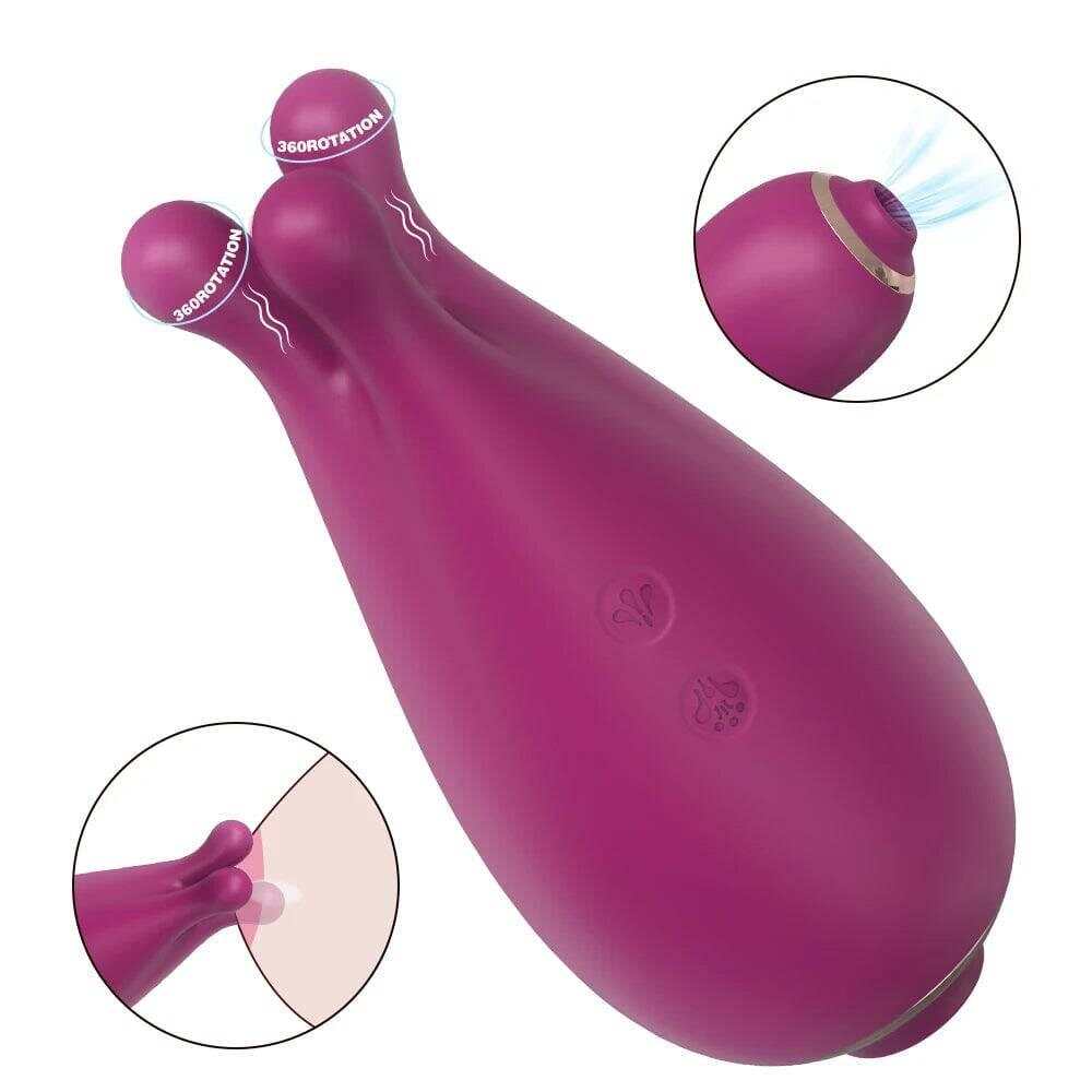 2-in-1 Clit Sucker & Vacuum Stimulator: Powerful Vibrator for Women