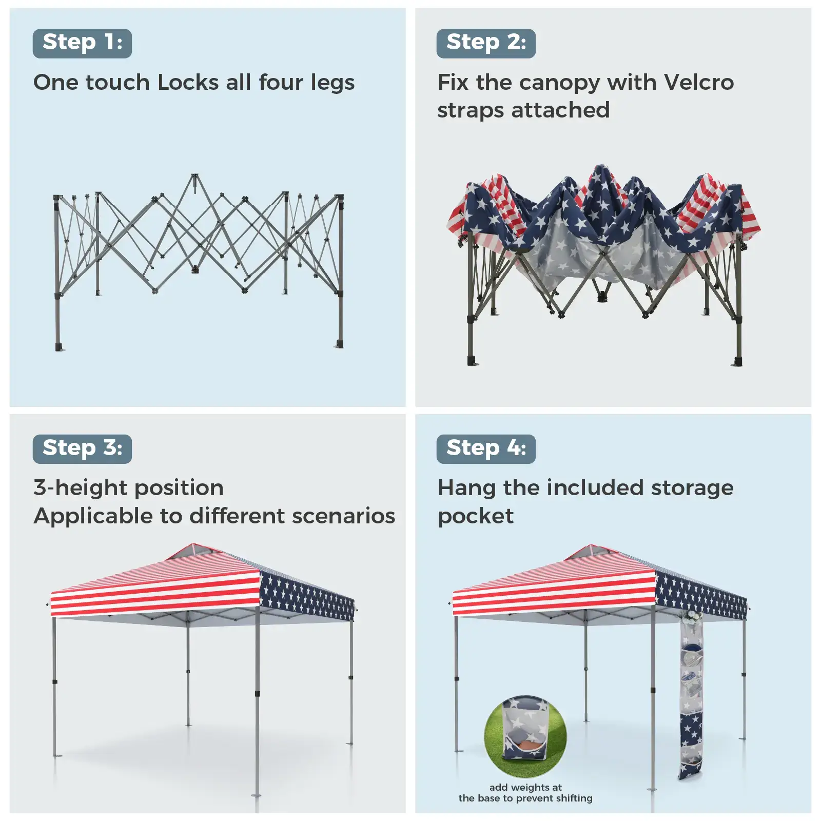 [Waterproof & UV-Resistant] 10x10ft Pop-up Canopy Tent, Instant Portable Canopy Tent Outdoor Gazebo, One-Push-To-Lock Outdoor Gazebo with Roller Bag