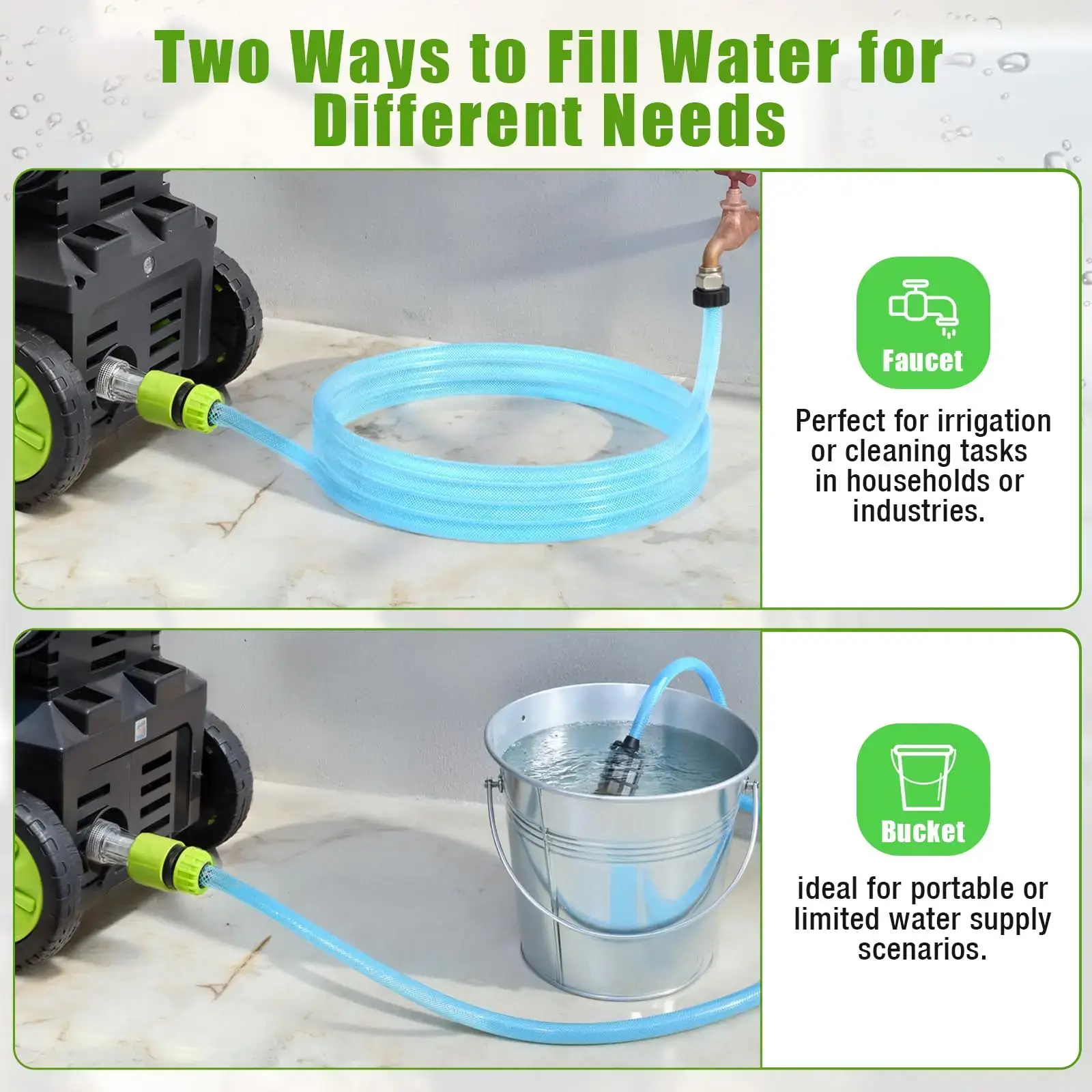 Electric Pressure Washer 2600 PSI 2.4 GPM with 4 Nozzles & Foam Cannon