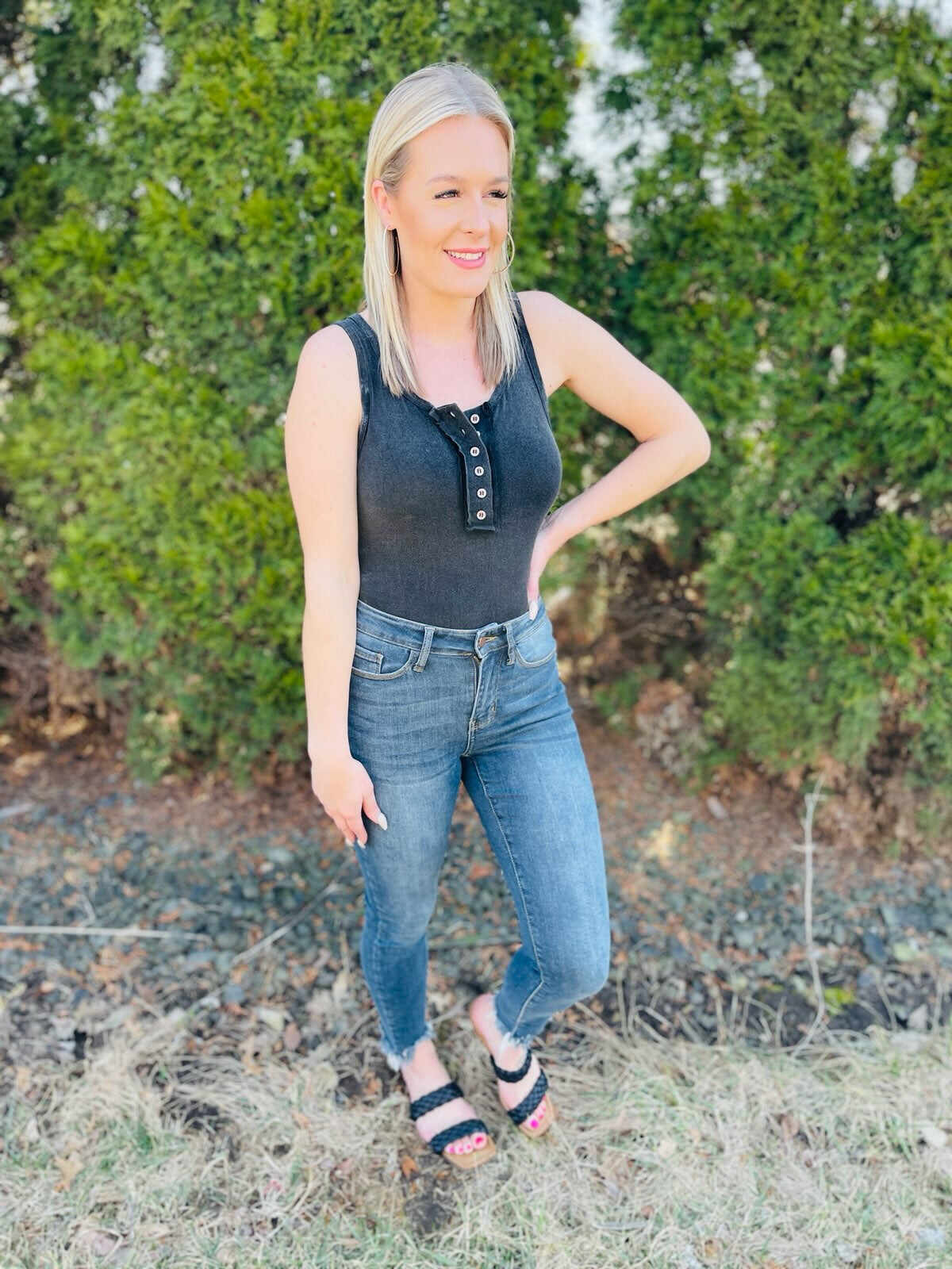 PLUS/REG Shark Attack Skinny Jeans