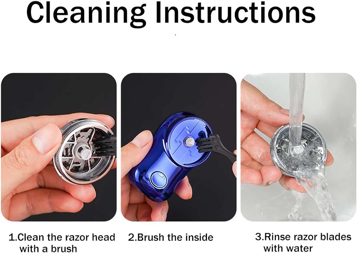 Mini Electric Shaver, Portable Powerful Storm Razor for Men Women, USB C Rechargeable, Battery Power Display, Lightweight Razor for Travel Office Business Trip