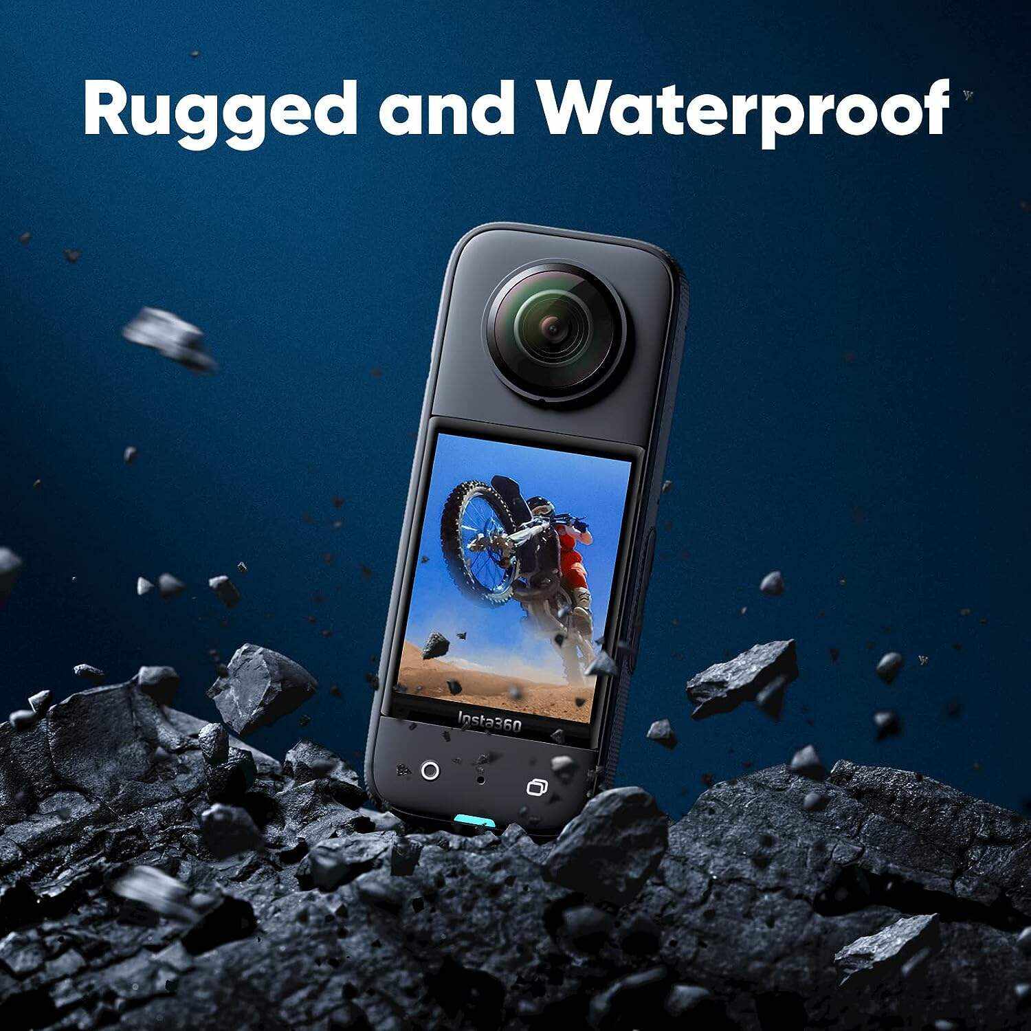 Insta360 X3 Motorcycle Kit- Waterproof 360 Action Camera with 1/2