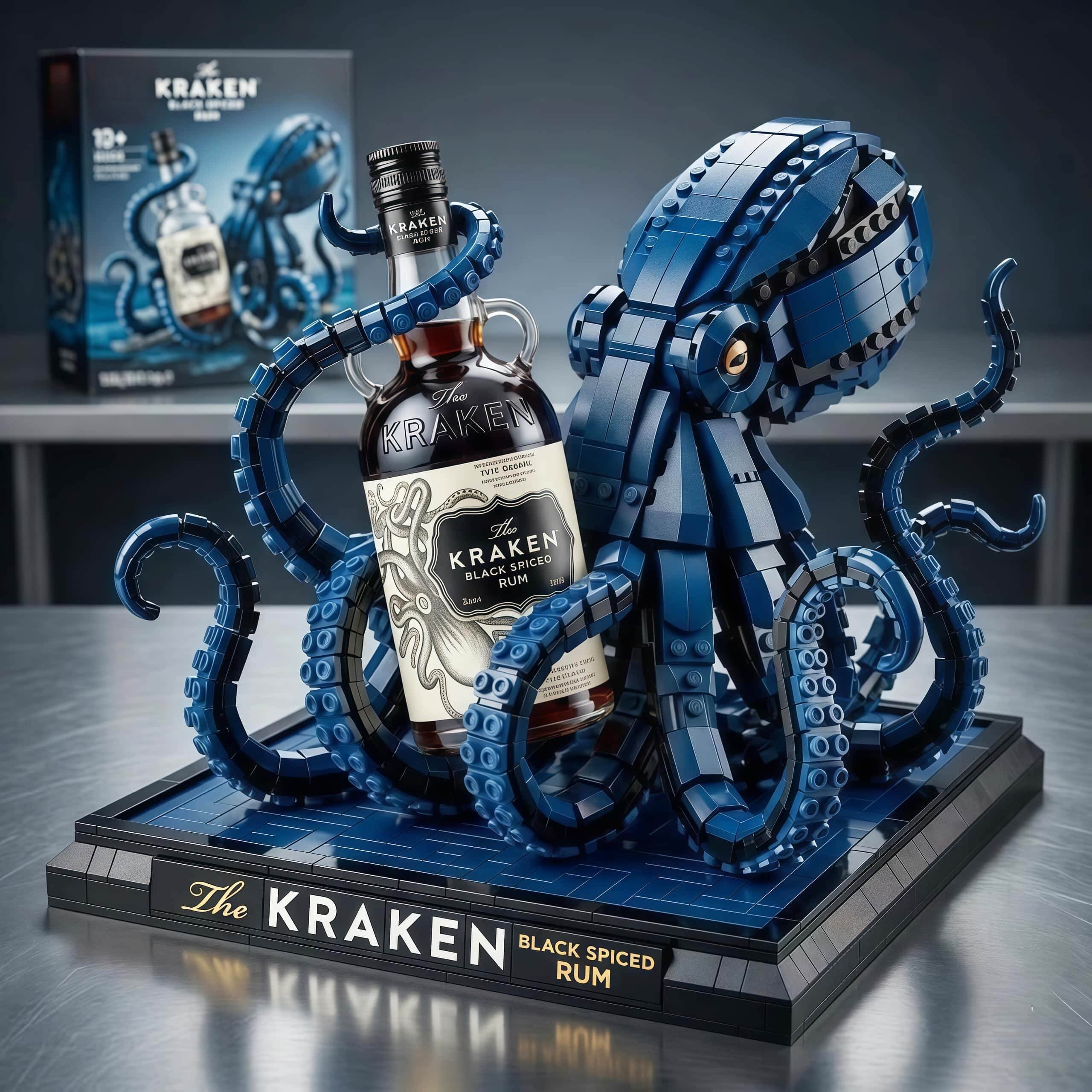 The Kraken Black Spiced Rum Building Set