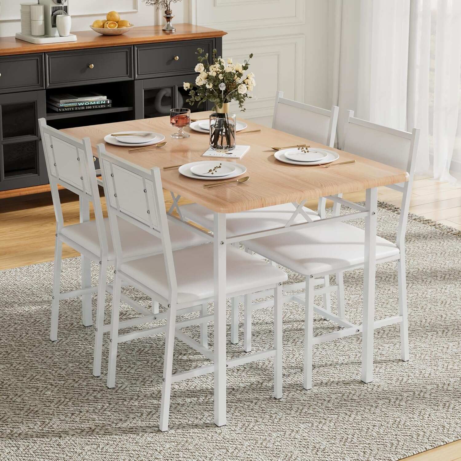 Dining Table Set for 4 with Chairs