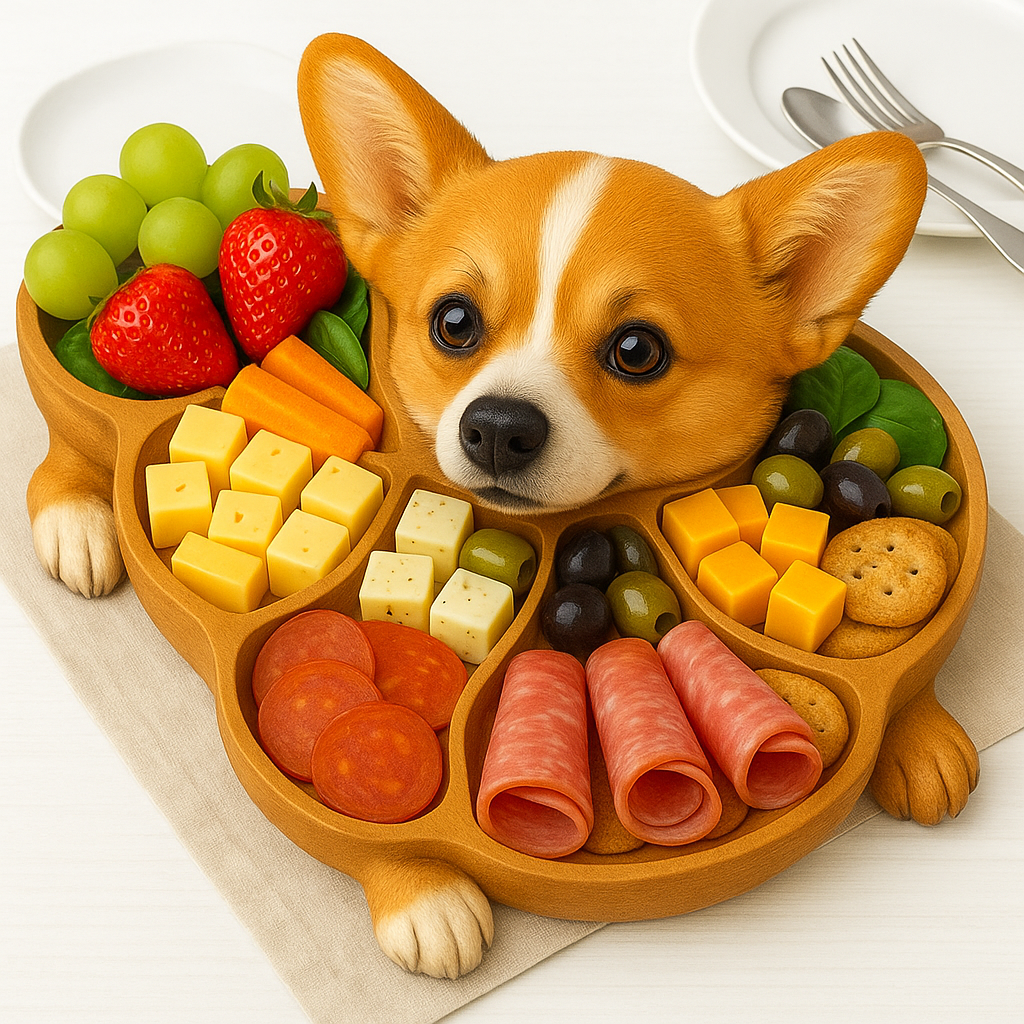 Super cute dog shaped deli dinner plate