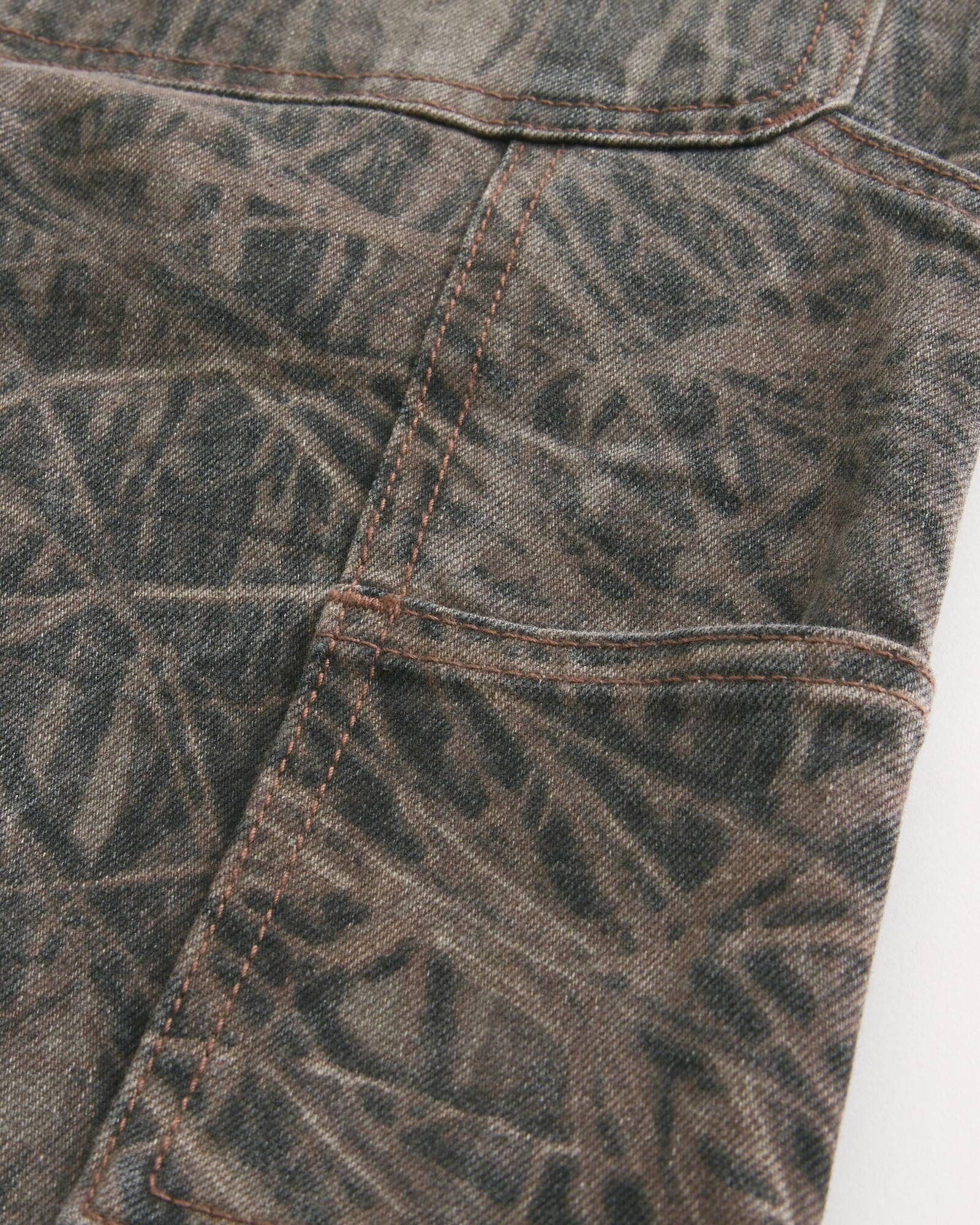Railroad Stripe Baggy Painter Jeans