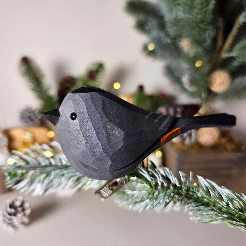 Handcrafted Clip-On Bird Ornaments for Christmas Trees