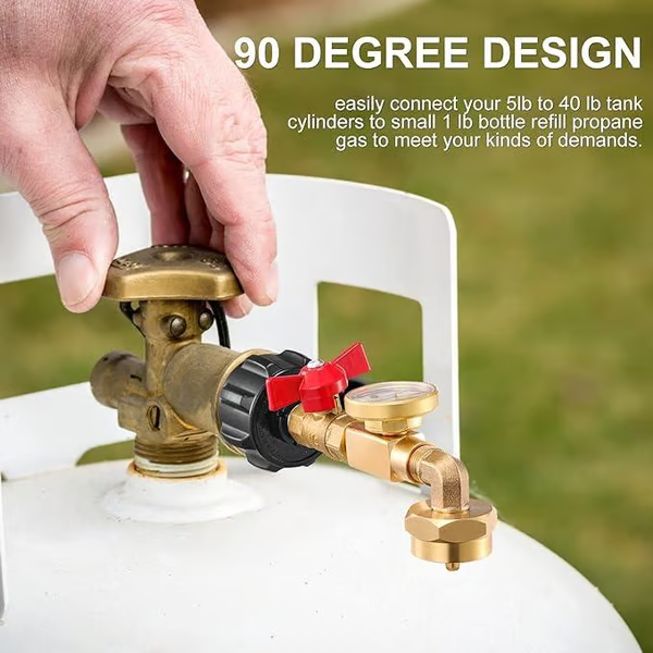 🔥Hot Sale 59% OFF✨ Top-Rated Propane Refill Elbow Adapter with Tank Gauge