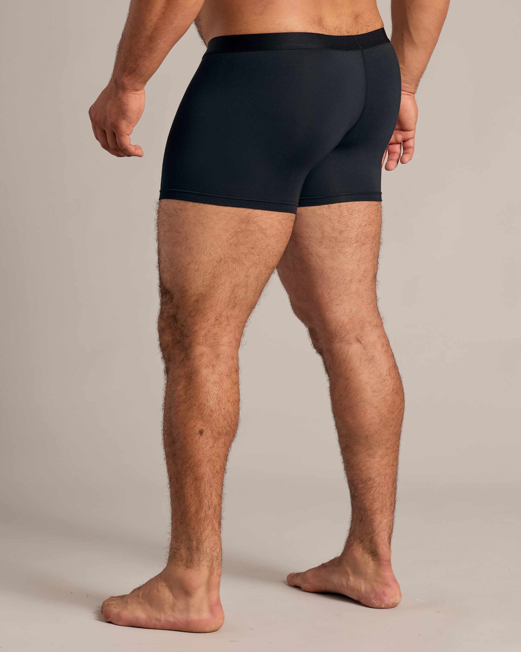 Black Boxer Trunks W/ Fly 3-Pack