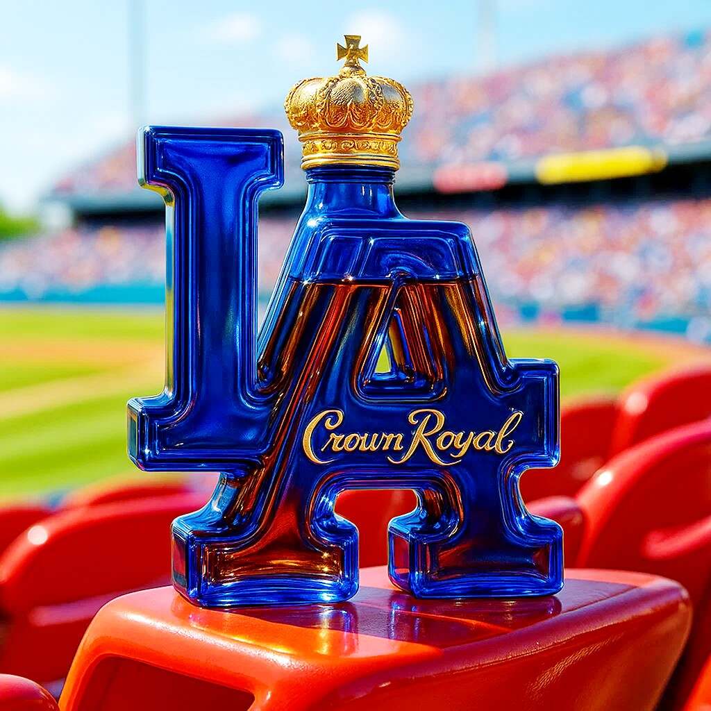 Los Angeles Dodgers Classic LA Logo Whisky Bottle