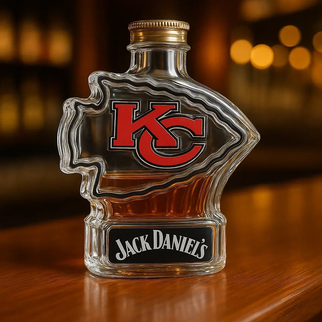Kansas City Chiefs Whiskey Bottle