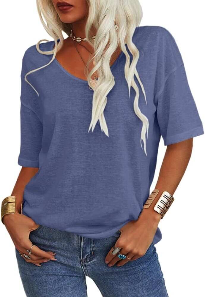 FINAL SALE⚡Summer Casual Half Sleeve T-shirt Basic Tops (Multiple Colors)