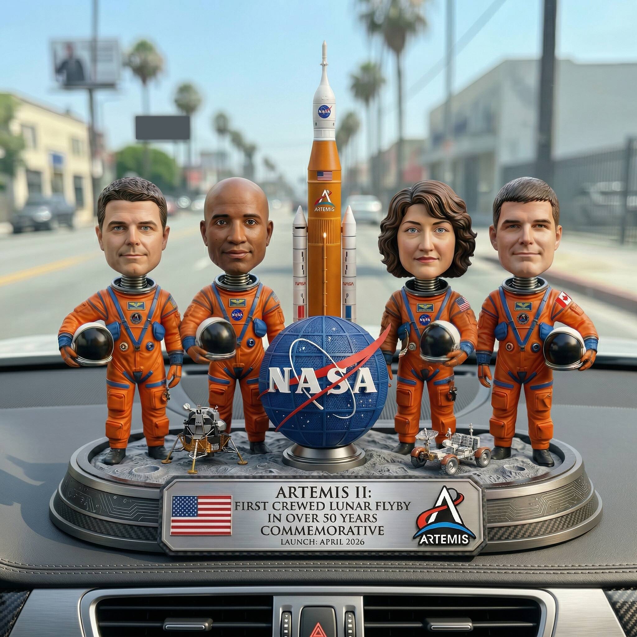 NASA Artemis II Crew – Historic Moon Mission Bobblehead Set 🌕🚀